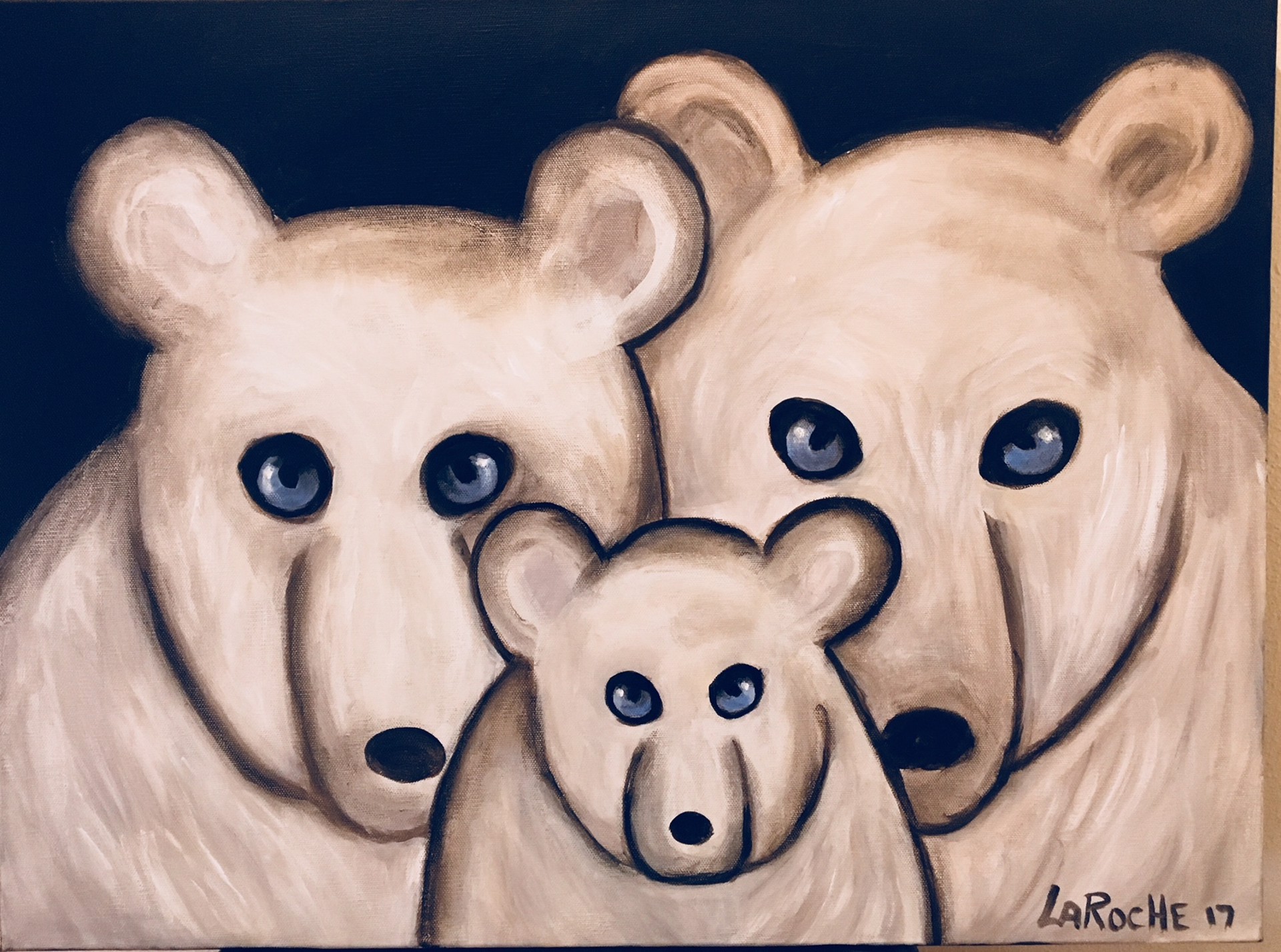 SOLD - Polar Bear Family by Carole LaRoche