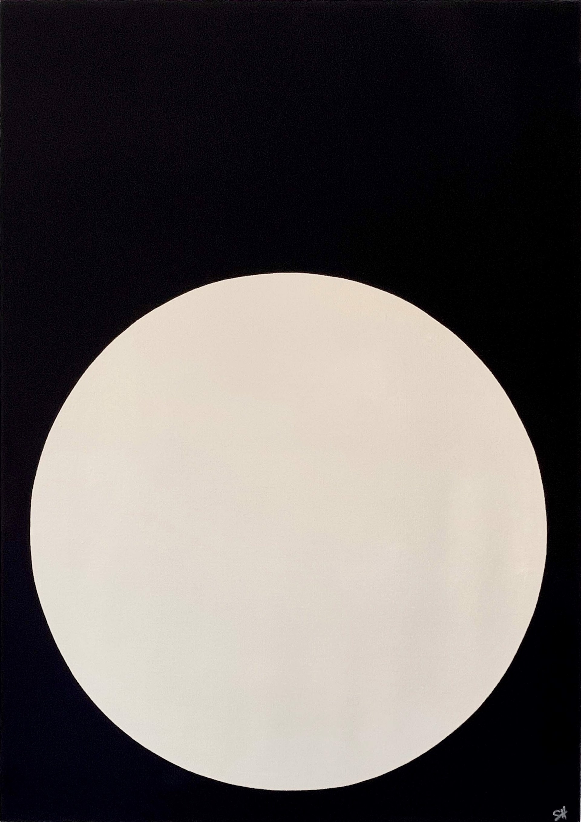 White on Darkest Navy Linen by Stephanie Henderson