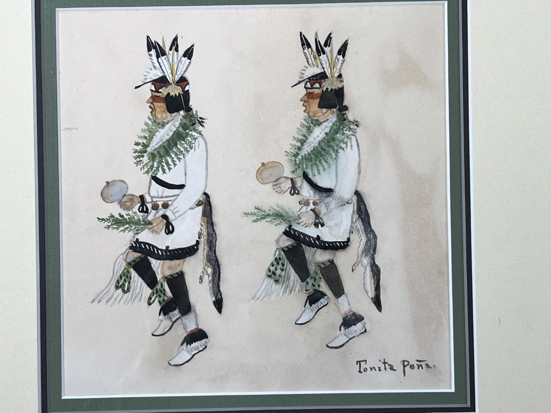 Male Pueblo Dancers by Tonita Peña