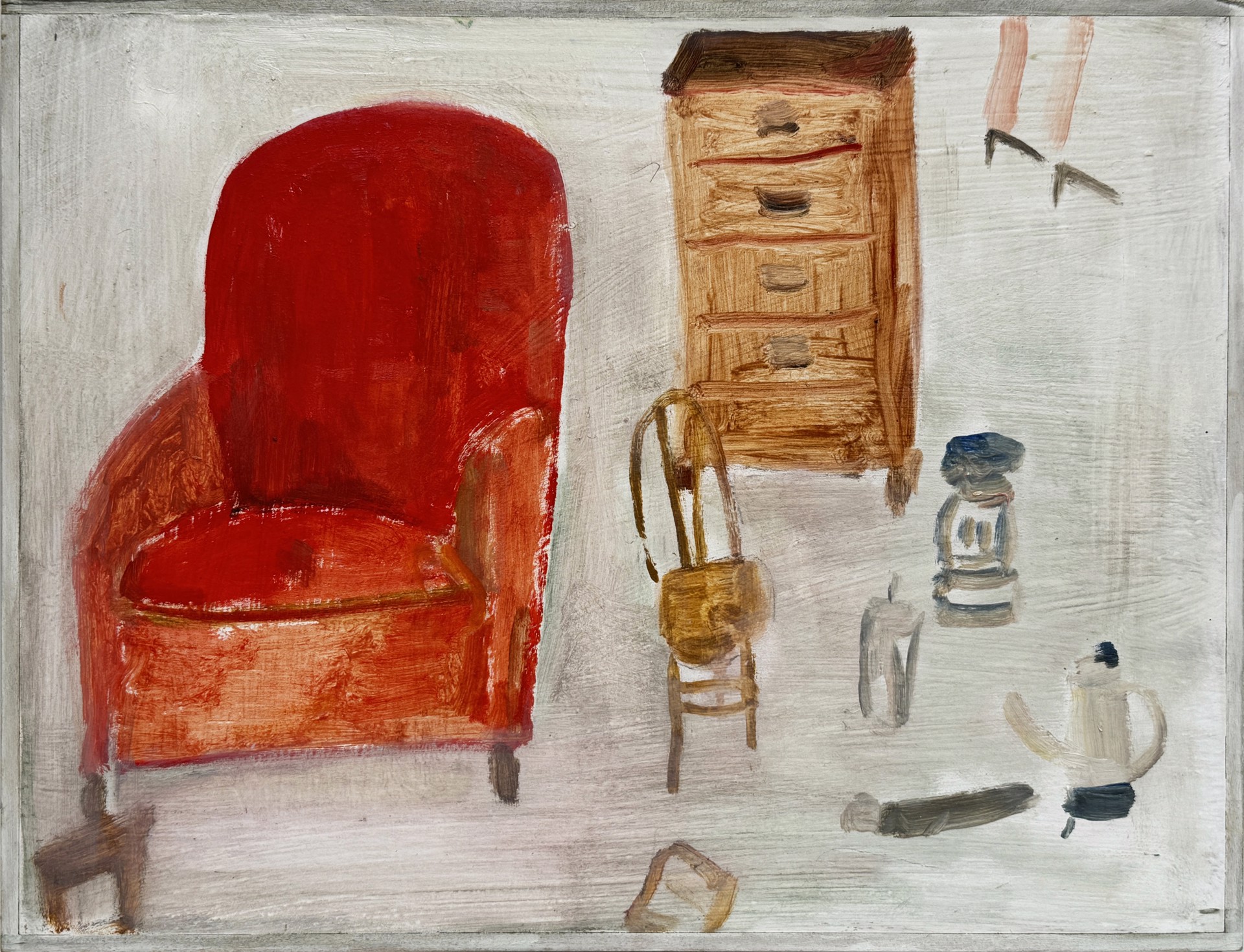 Red Chair-Brocante by Mark Mulhern