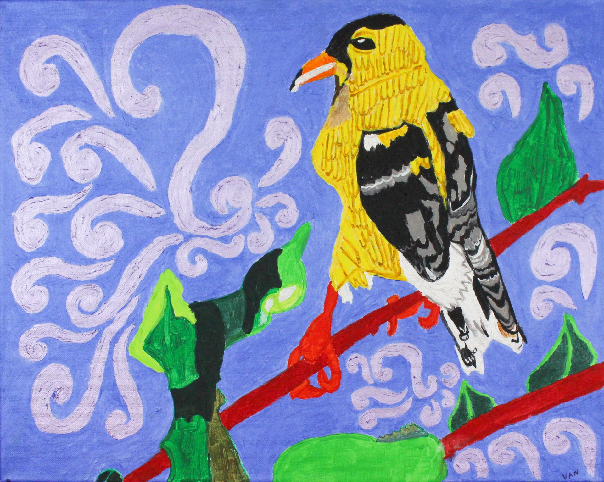 Hensley Monroe Commission The Golden Finch - Finished by Vanessa Monroe