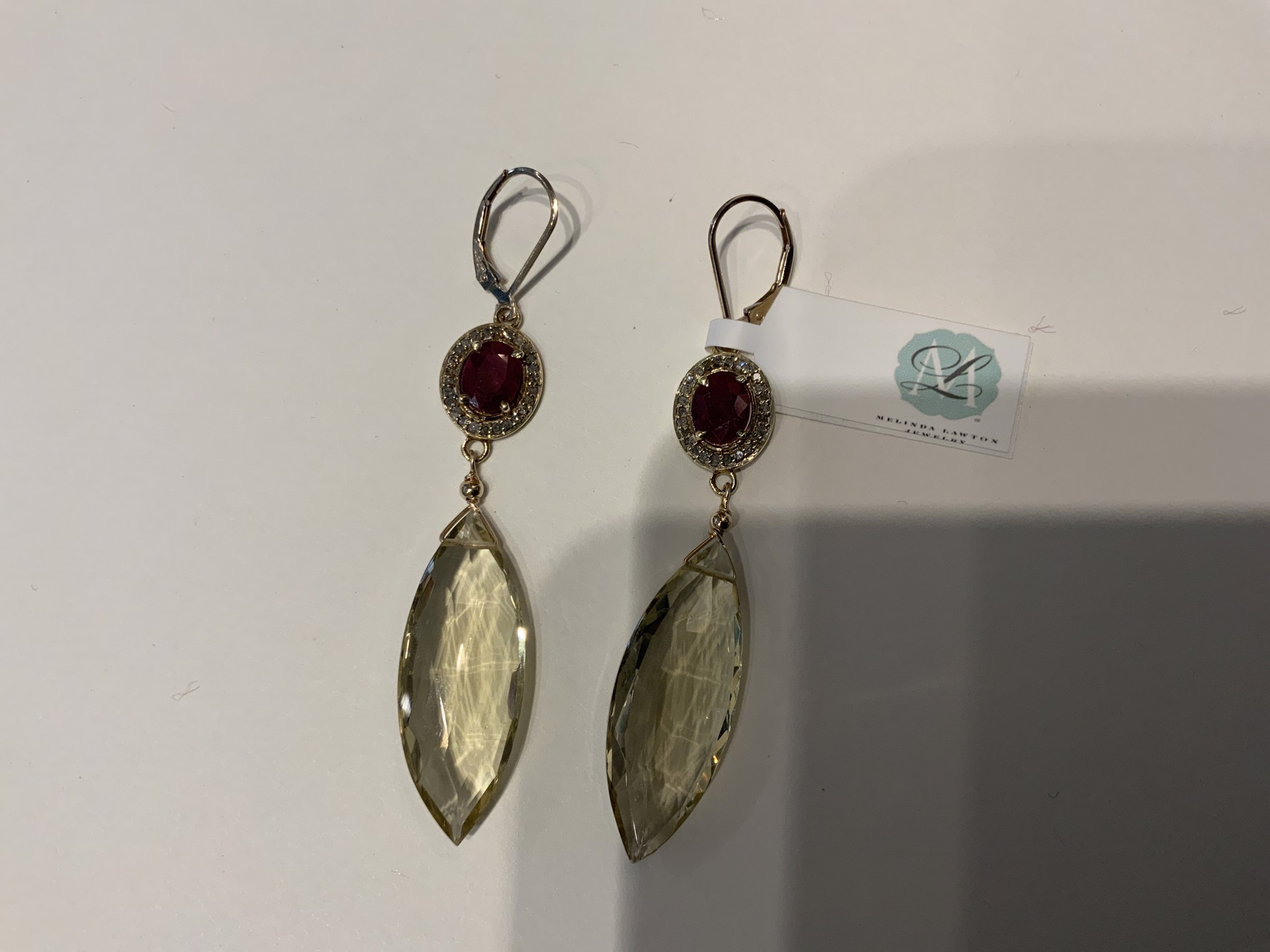 Rubies and Lemon Quartz by Melinda Lawton Jewelry
