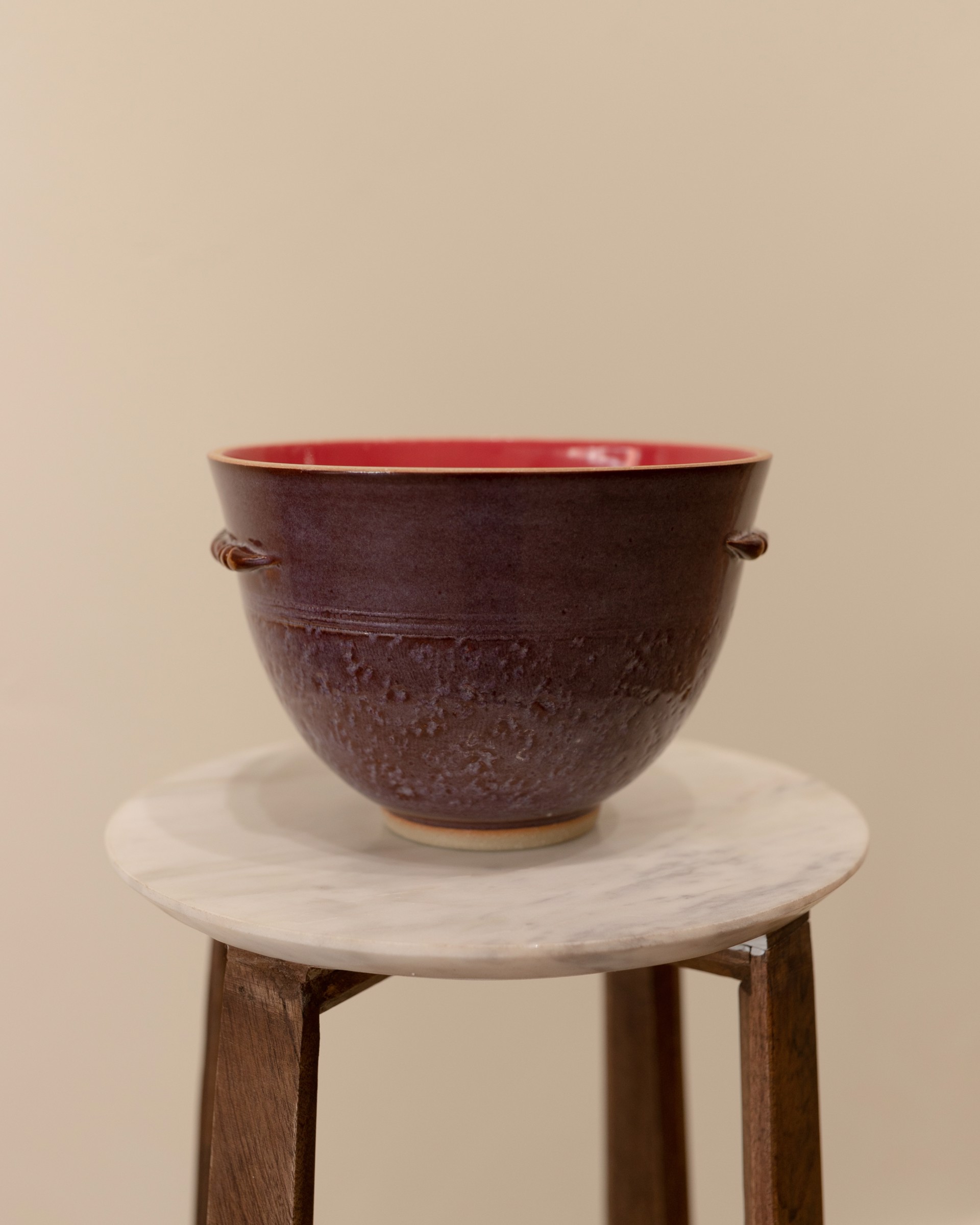 Stoneware Bowl w/ Lugs 027 by Buck Dollarhide
