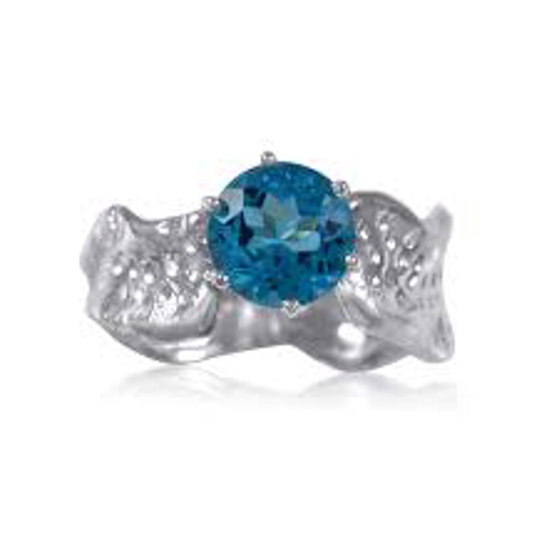 Pick a Poppy- London Blue Topaz by Kristen Baird