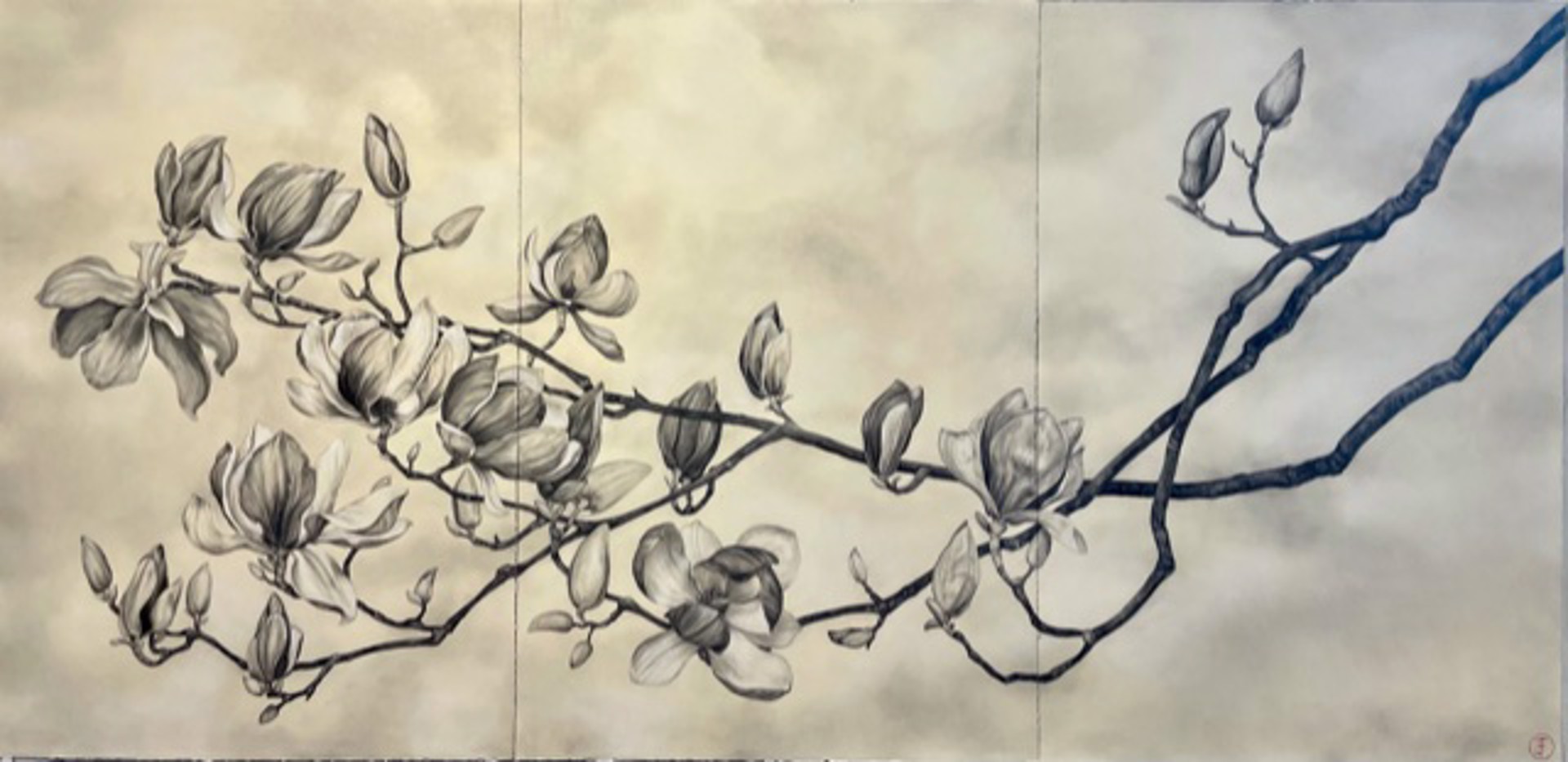 Three Piece Magnolia Branch by Emily Farish