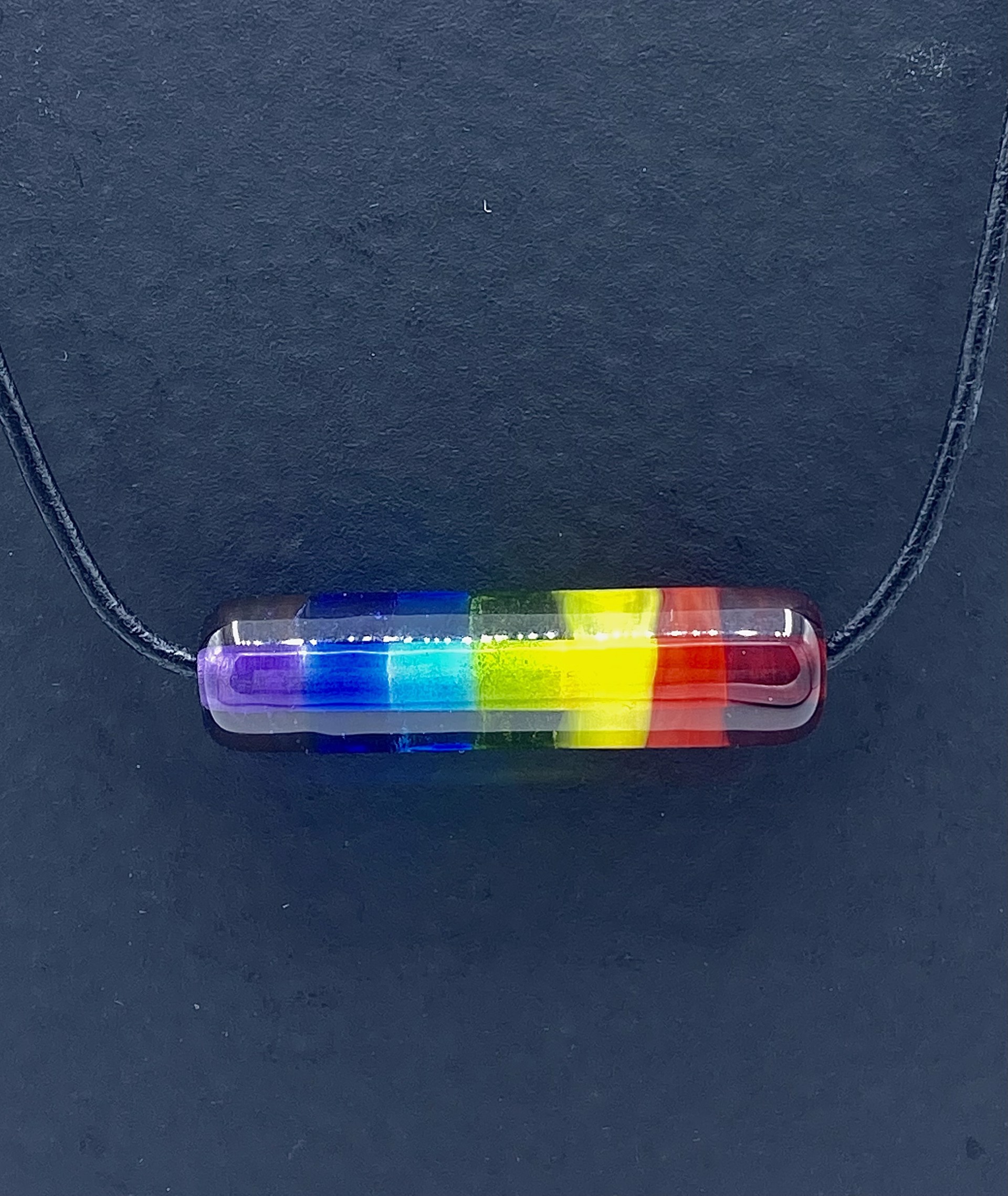 Giant Rainbow Bead Necklace by Emelie Hebert