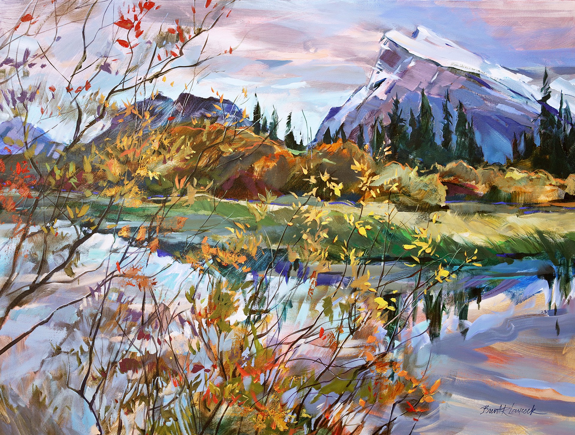 Fall Willows at Vermillion Lake by Brent Laycock
