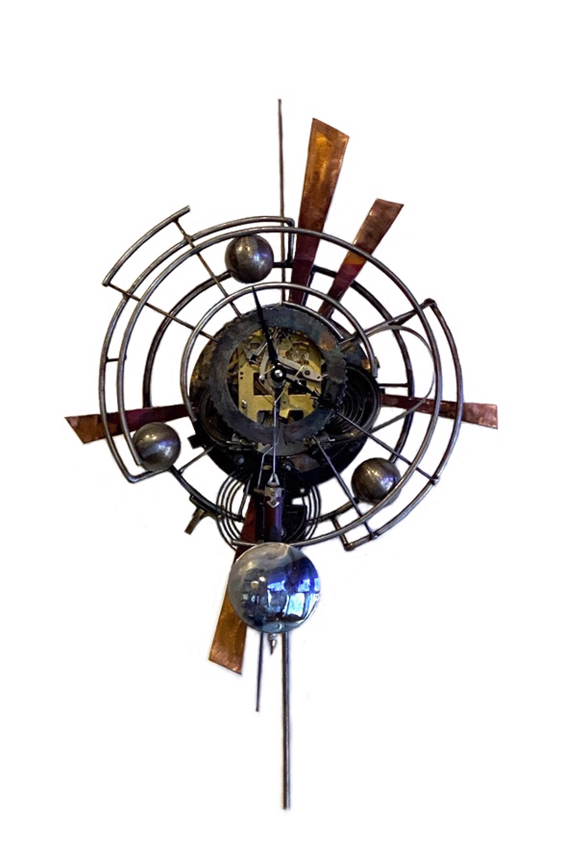 Beginning of Time - Metal Clock by Logan Peterson