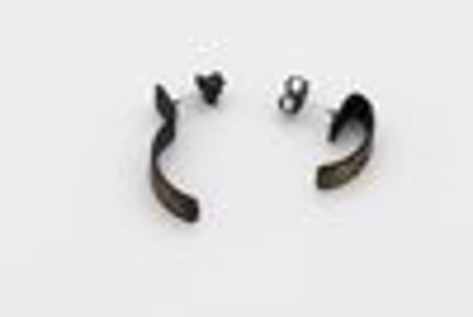 Asymmetrical Antiquated Demi Hoops by Susanne Henry
