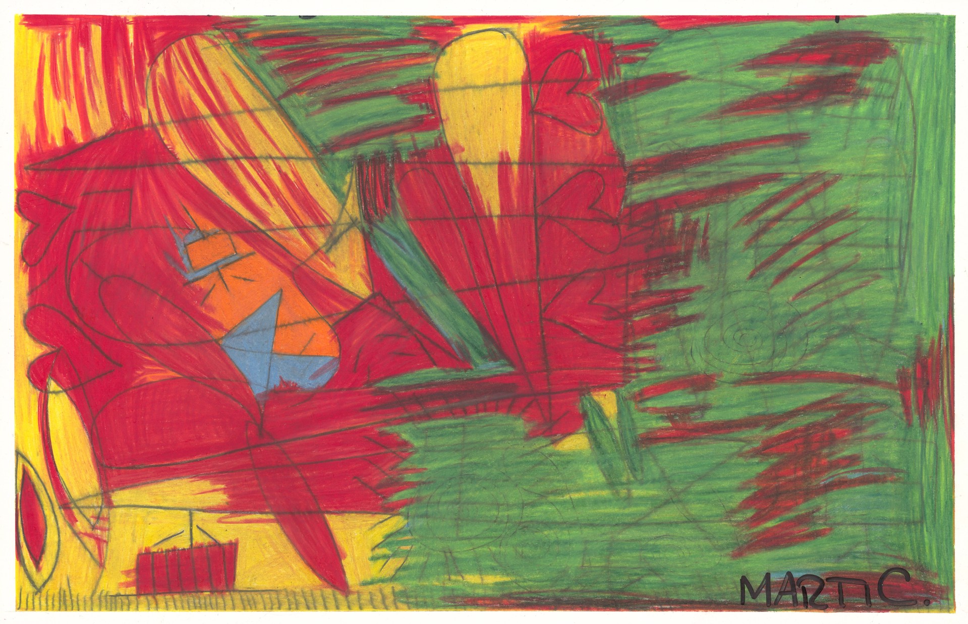 Chinese Abstract New Year by Marti Clark