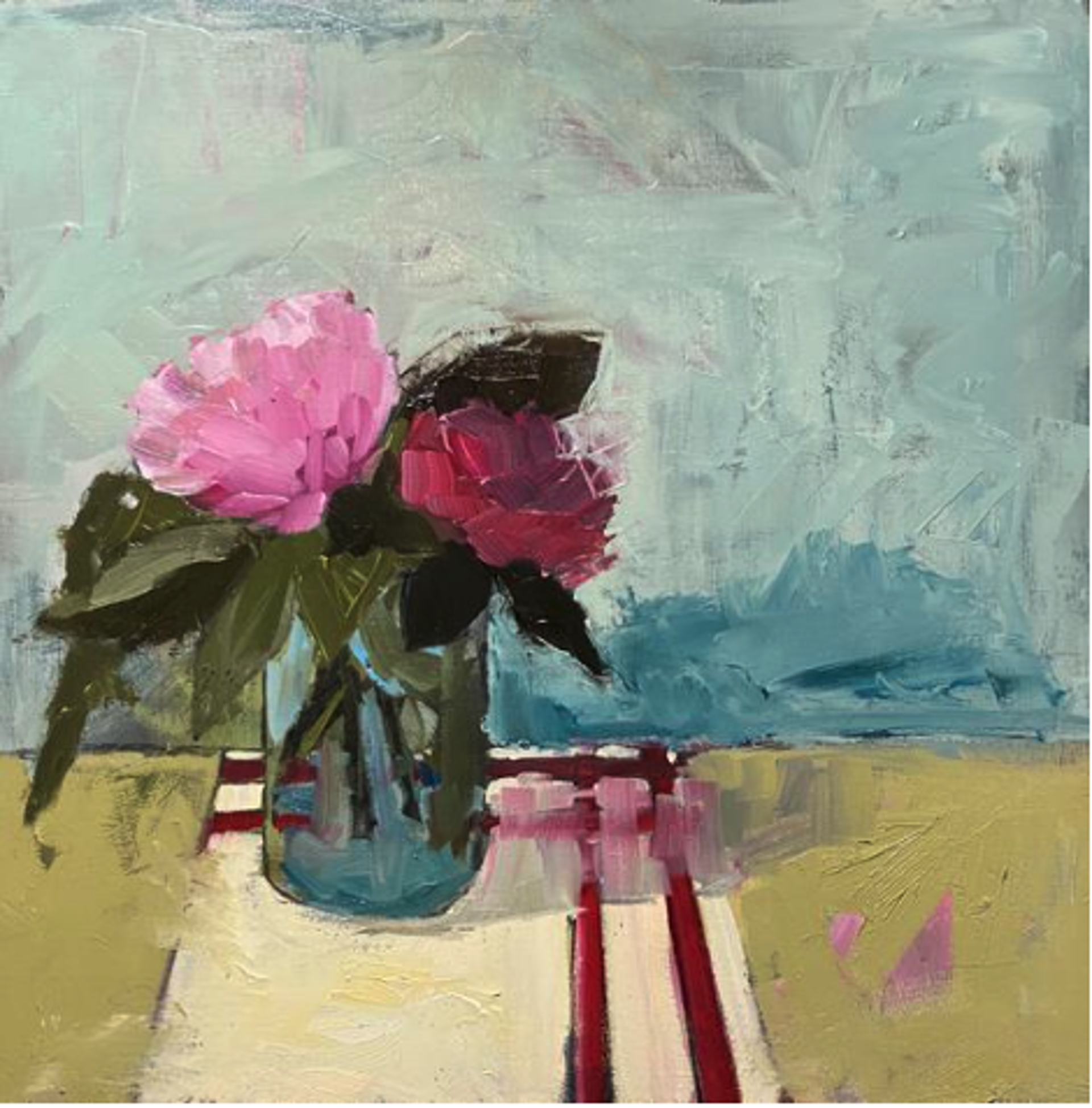 Sunday with My Peonies by Debbie Miller