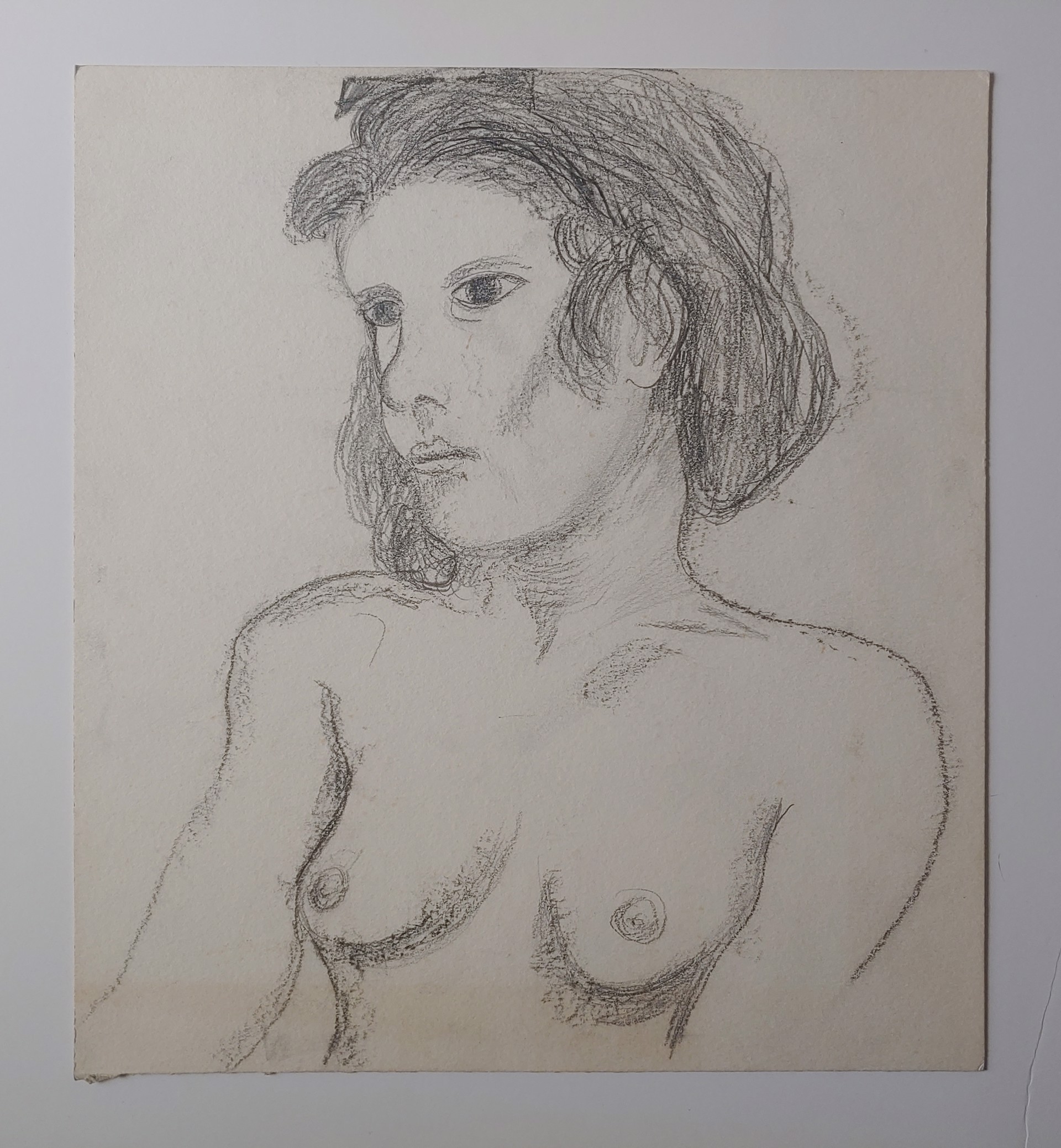 Nude in Graphite - Drawing by David Amdur