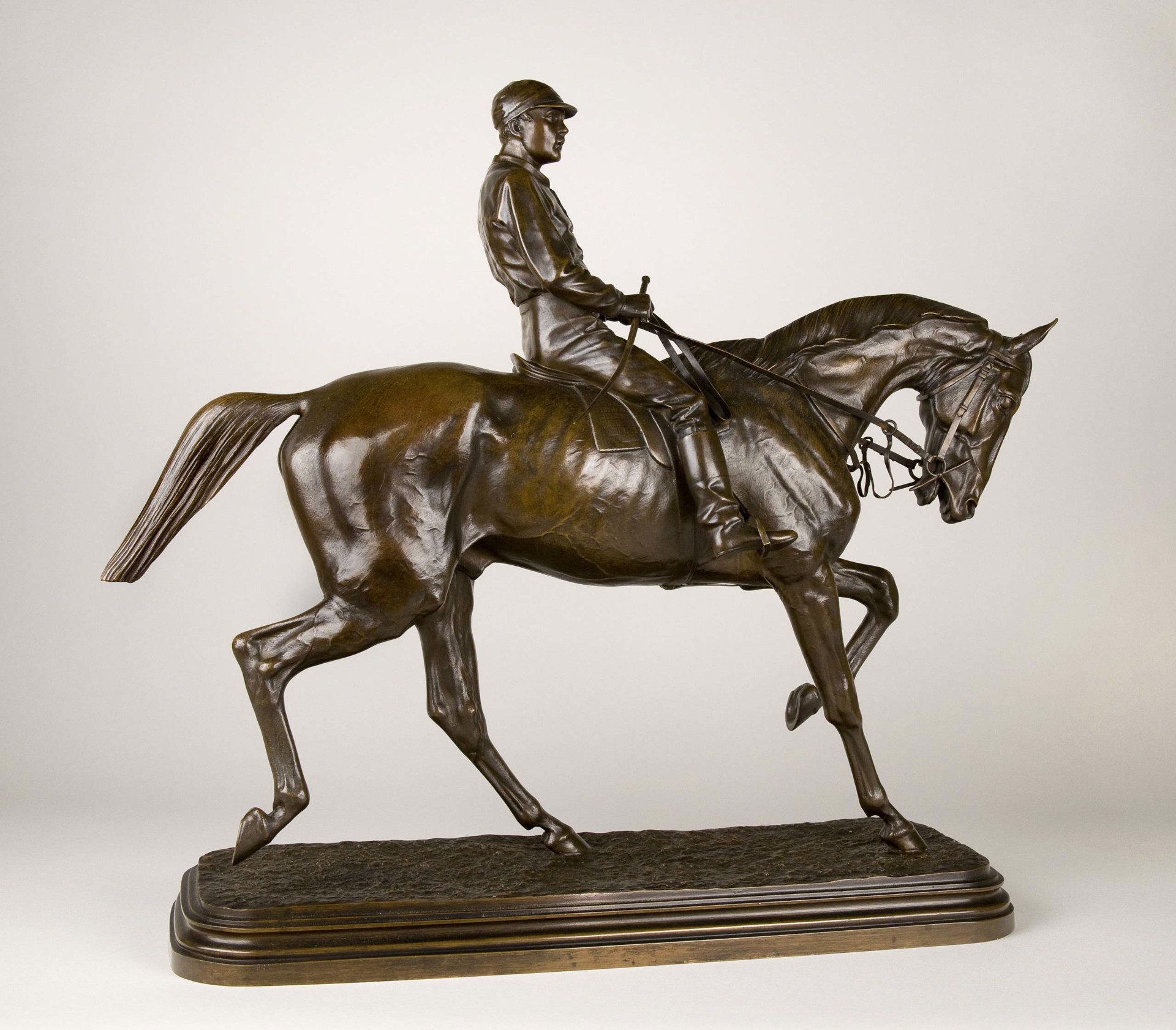Horse and Jockey Pulling Up by Isidore Jules Bonheur
