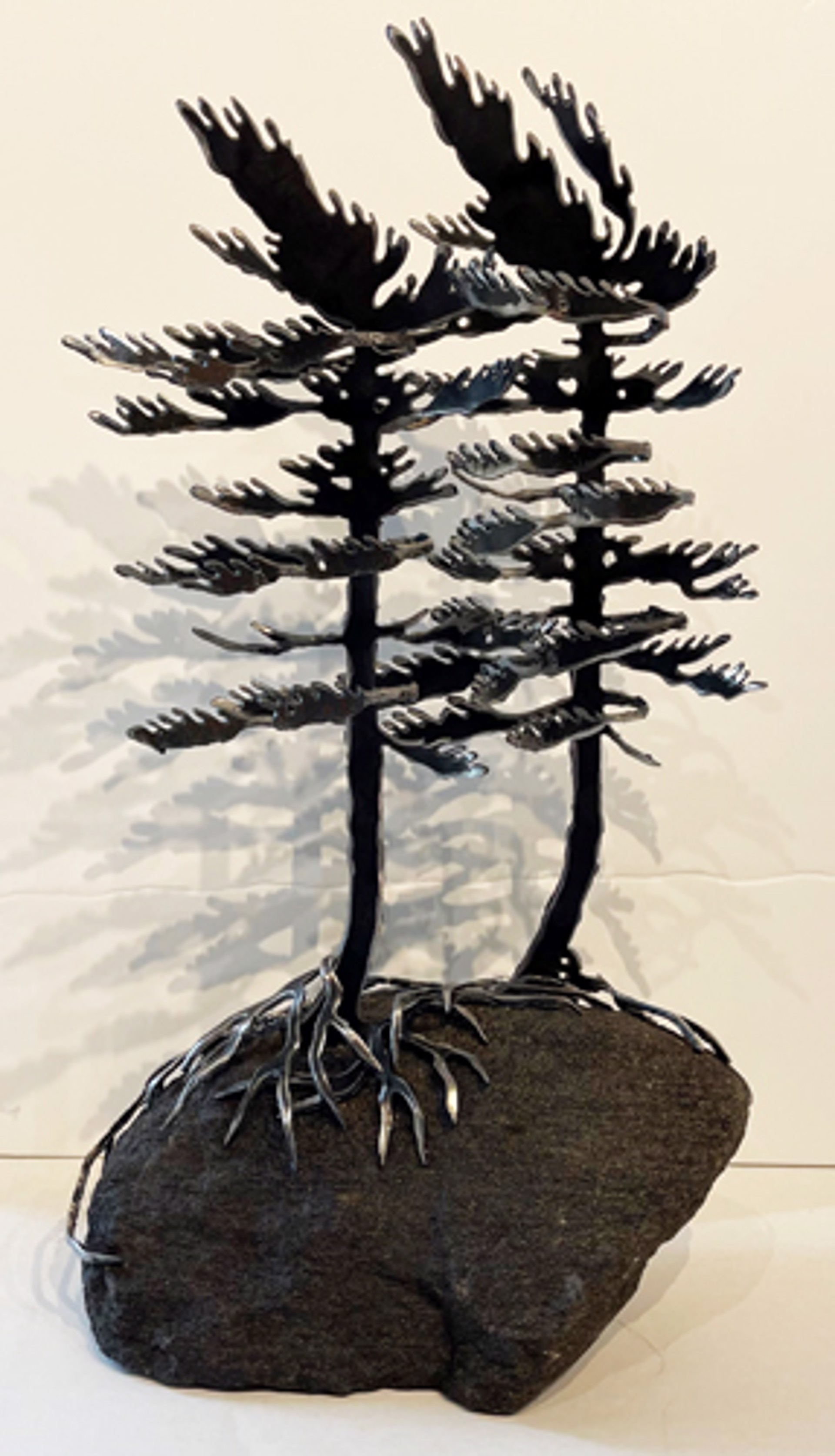Two Windswept Pine by Cathy Mark