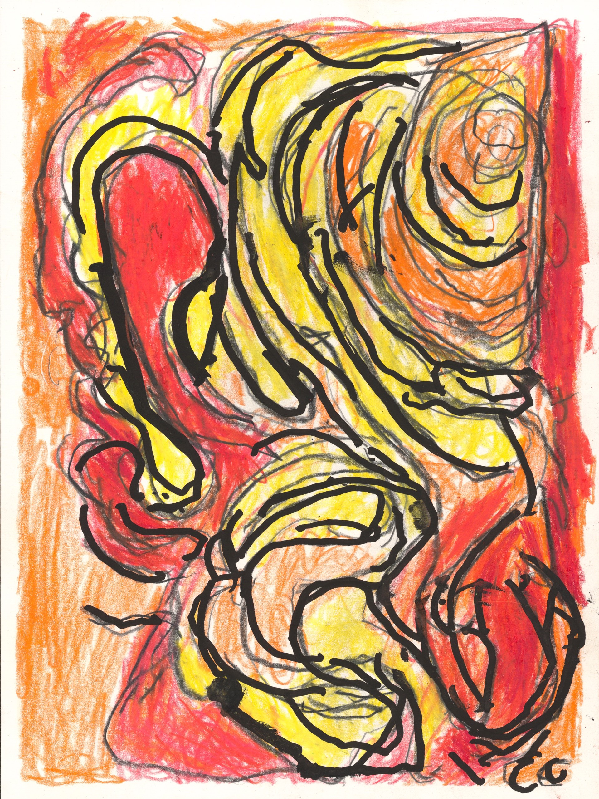 Fiery Abstract (FRAMED) by Calvin "Sonny" Clarke