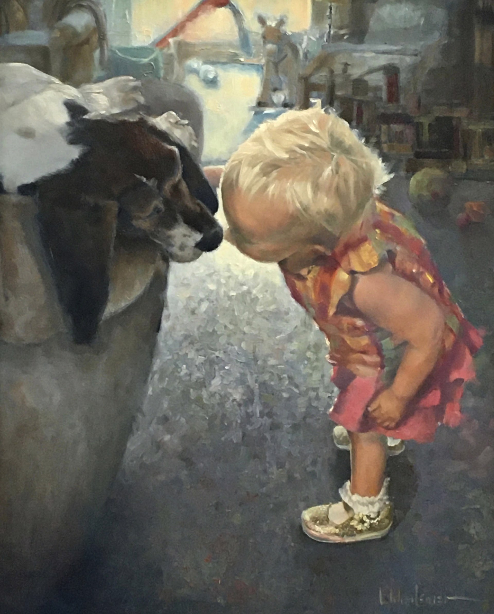 Leah Wiedemer "Eskimo Kisses" by Oil Painters of America