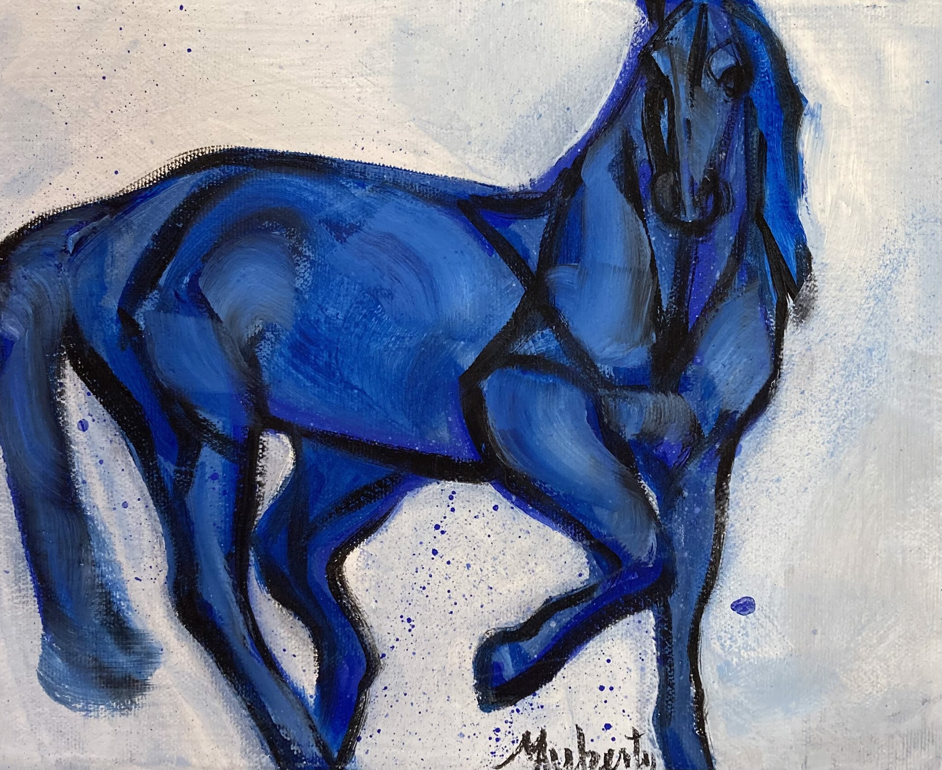 Blue Horse Study #19 by Melissa Auberty