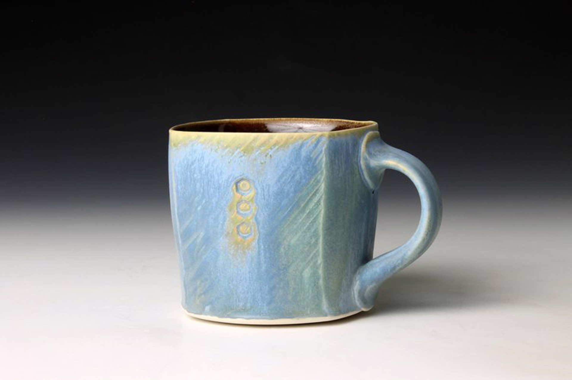 Square Blue Mug by Nick DeVries