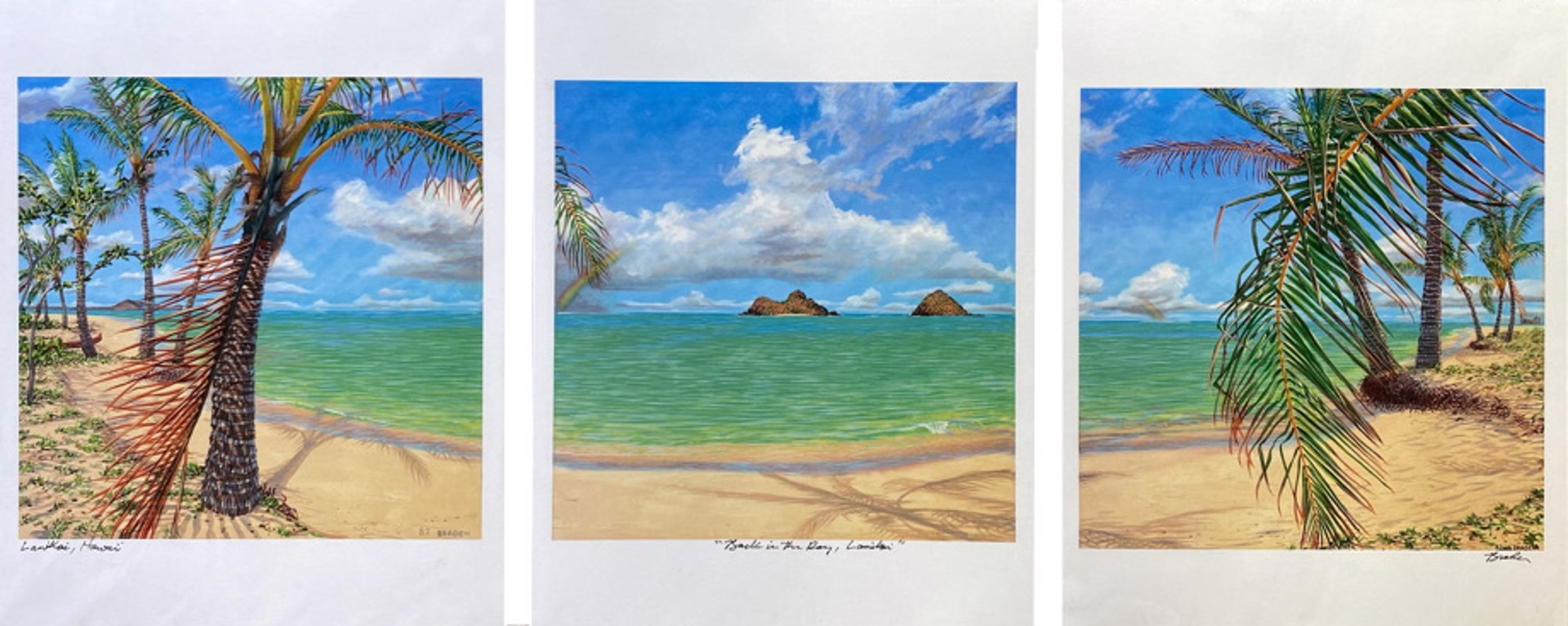 Back in the Day, Lanikai (Triptych) by Bill Braden