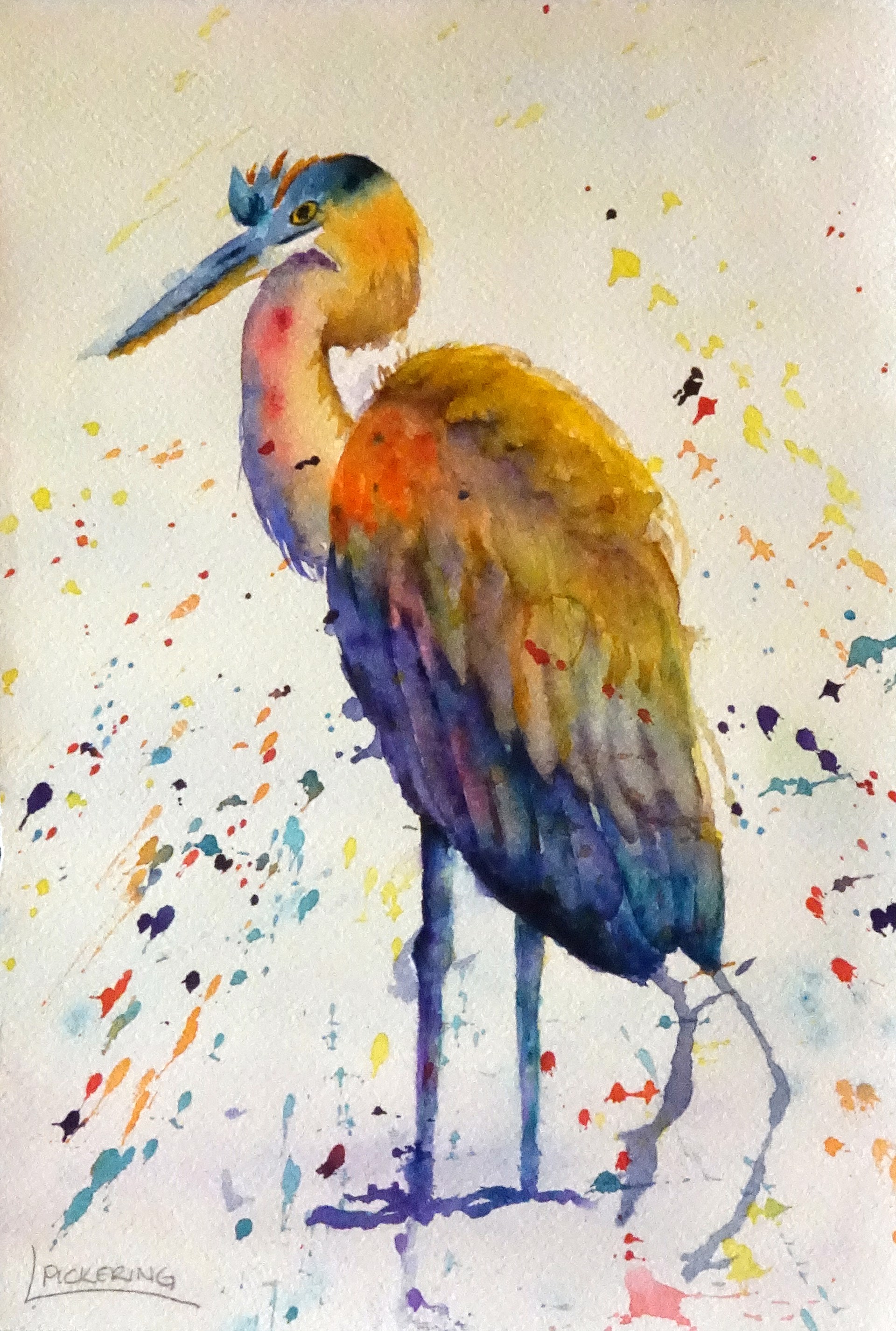 Blue Heron I by Laura Pickering