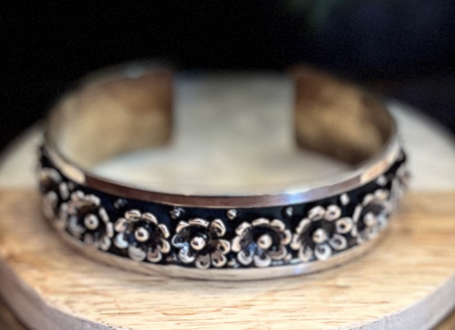 Cuff Bracelet - Flowers in Row by Indigo Desert Ranch - Jewelry