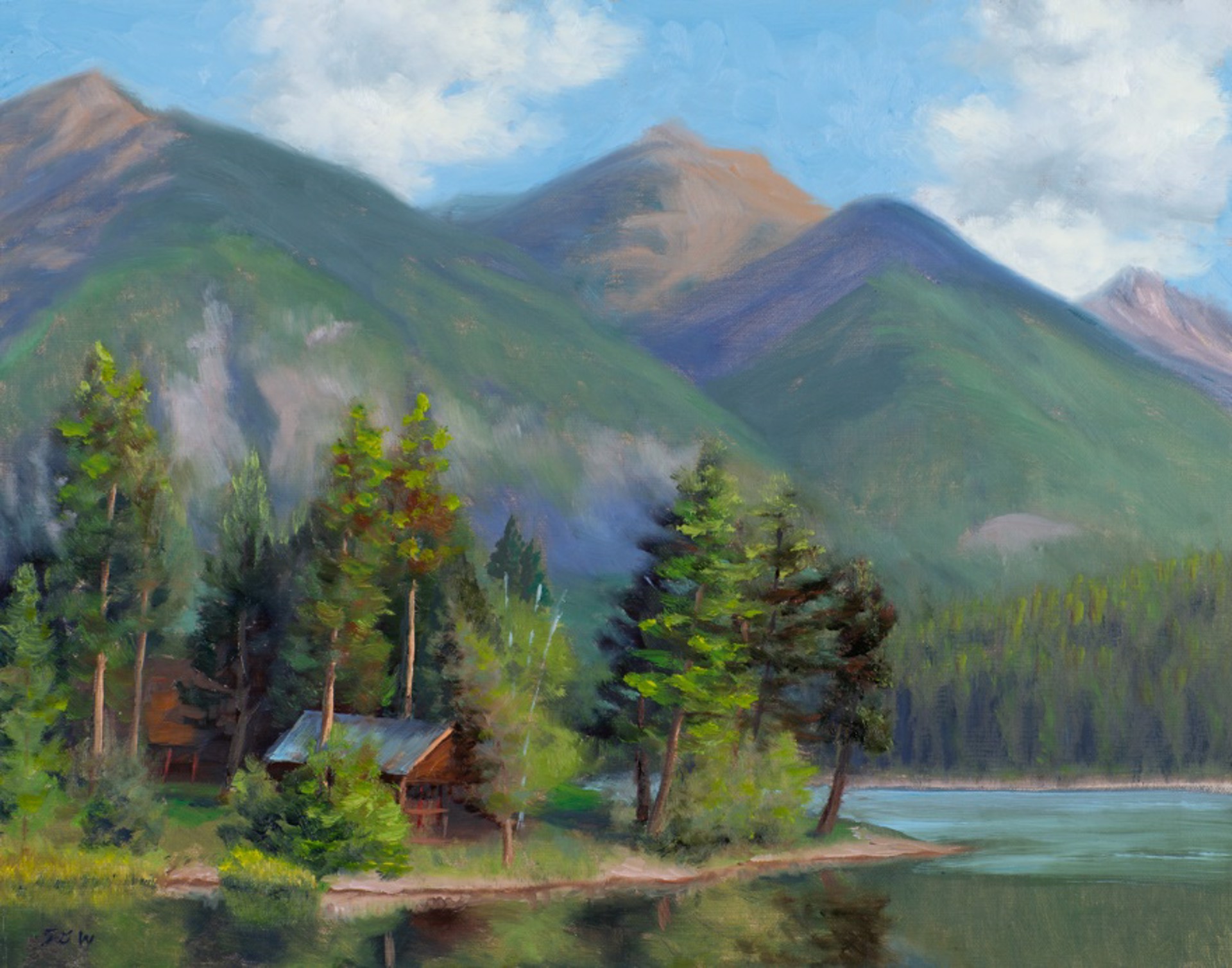 Old Lake Cabin by Teresa Garland Warner