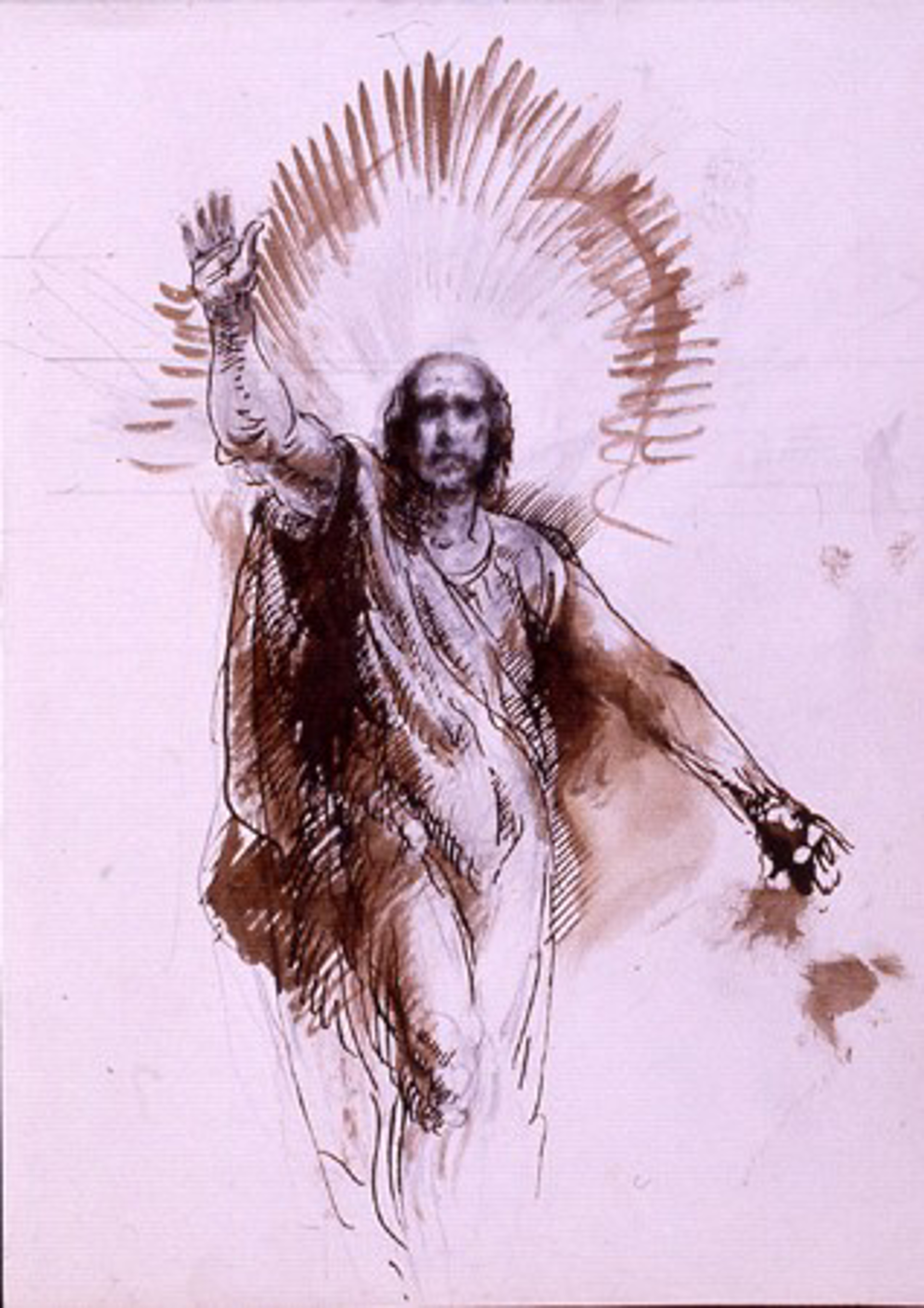 Christ Raising Lazarus by Frank Mason (1921 - 2009)