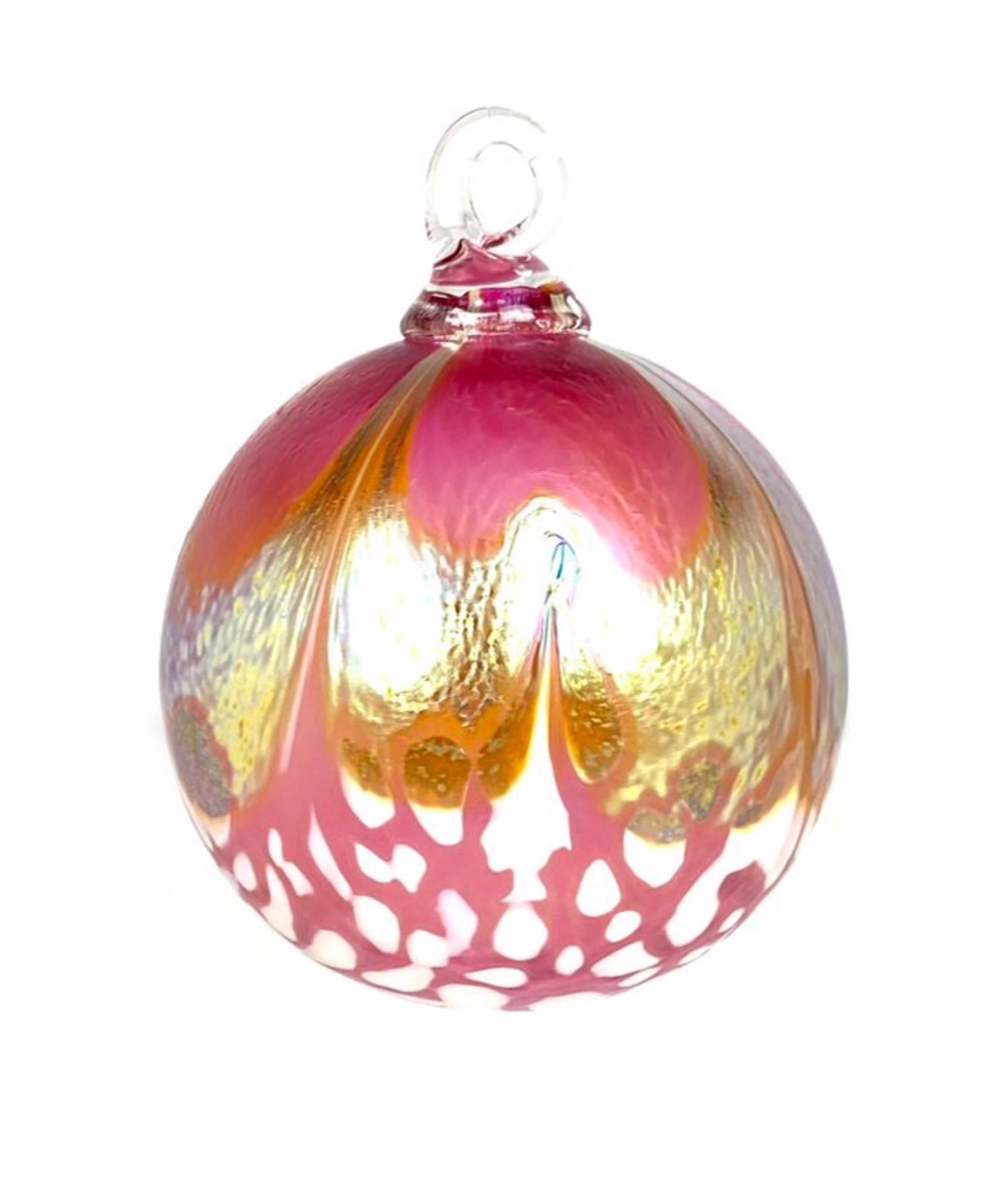 Artisan Punch Pink Ornament by Furnace Glass