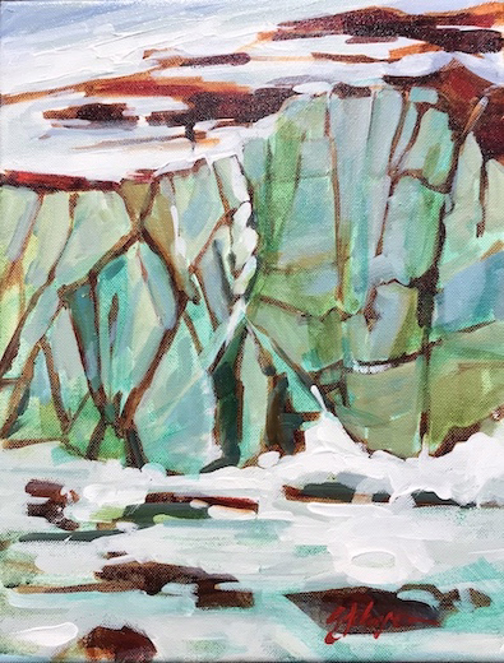 Cavell Pond Study by Gail Johnson