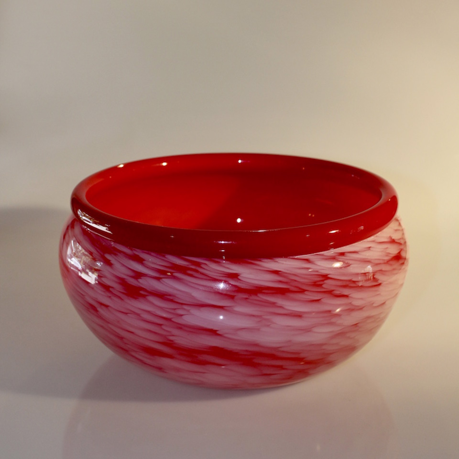 Large Inside Out Red Bowl 1 by Hayden MacRae