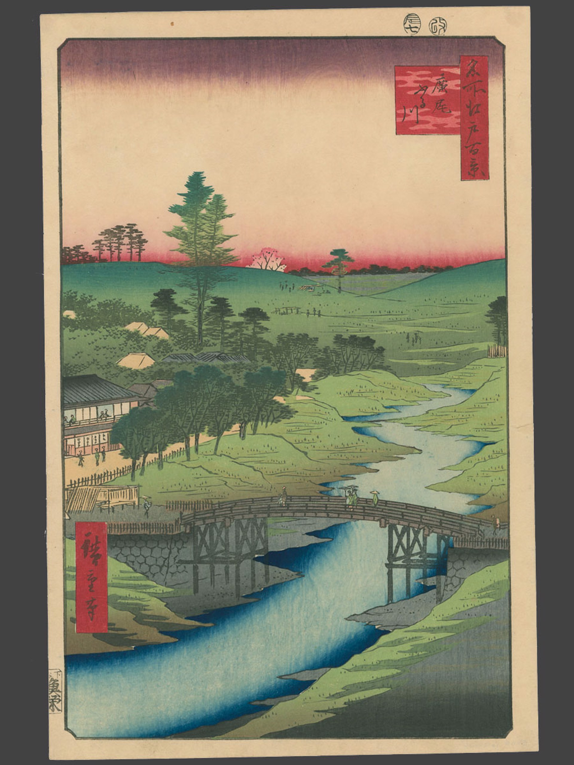 #22 Furukawa River at Hiroo 100 Views of Edo by Hiroshige
