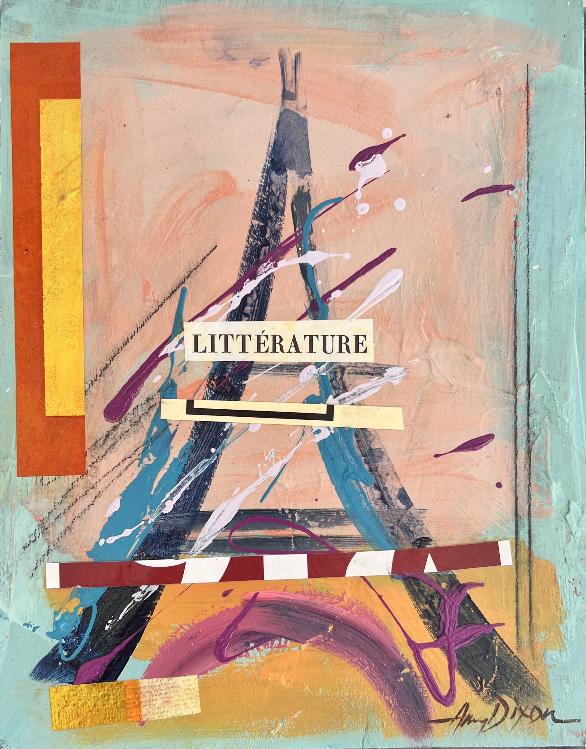 Eiffel, Literature (Pink) by Amy Dixon