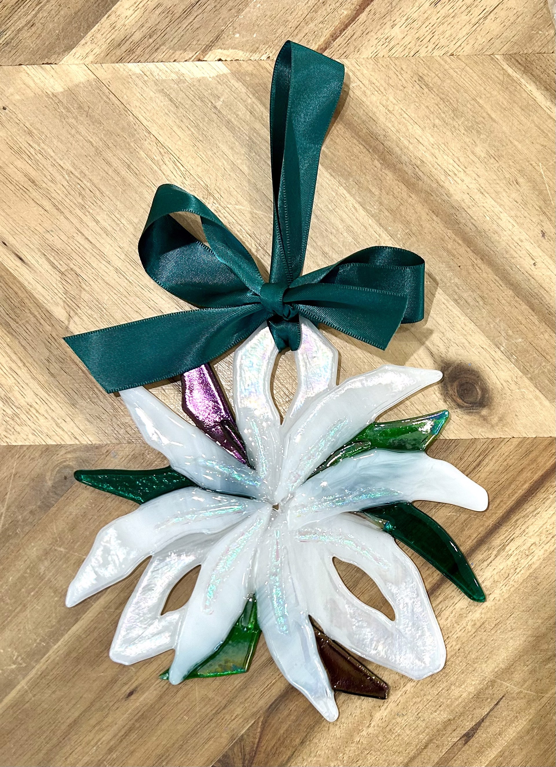 Poinsettia Ornament- #1 by Leigh Francis