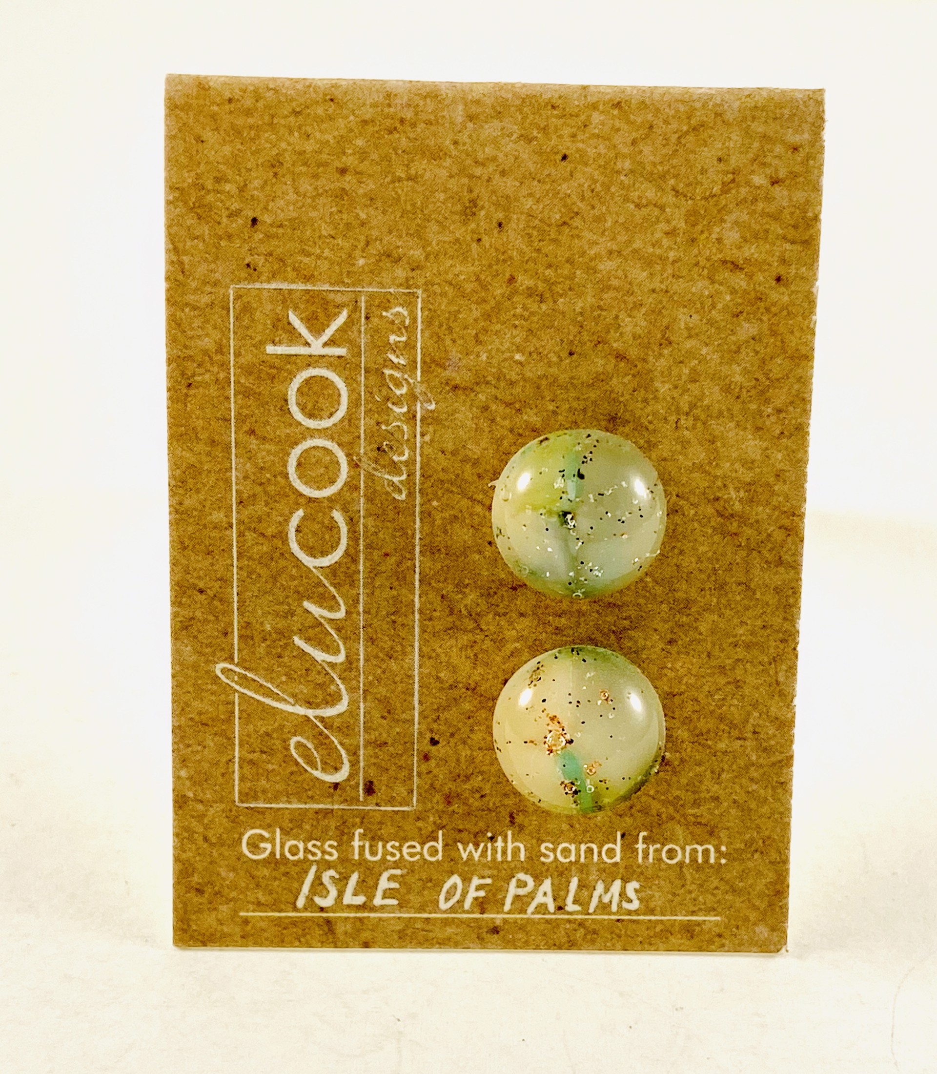 Button Earrings, 4l by Emily Cook