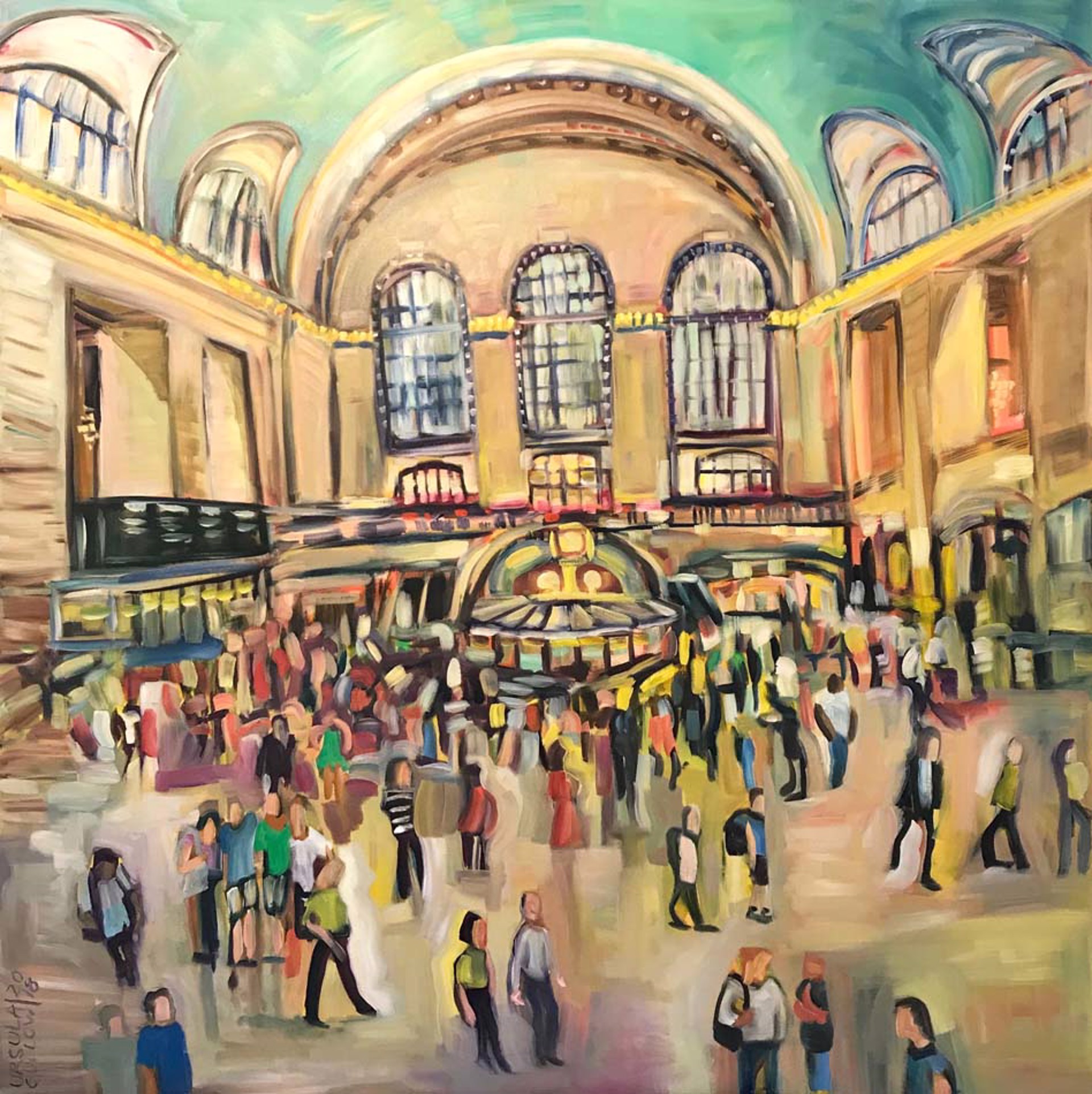 Grand Central Crowd by Ursula Gullow