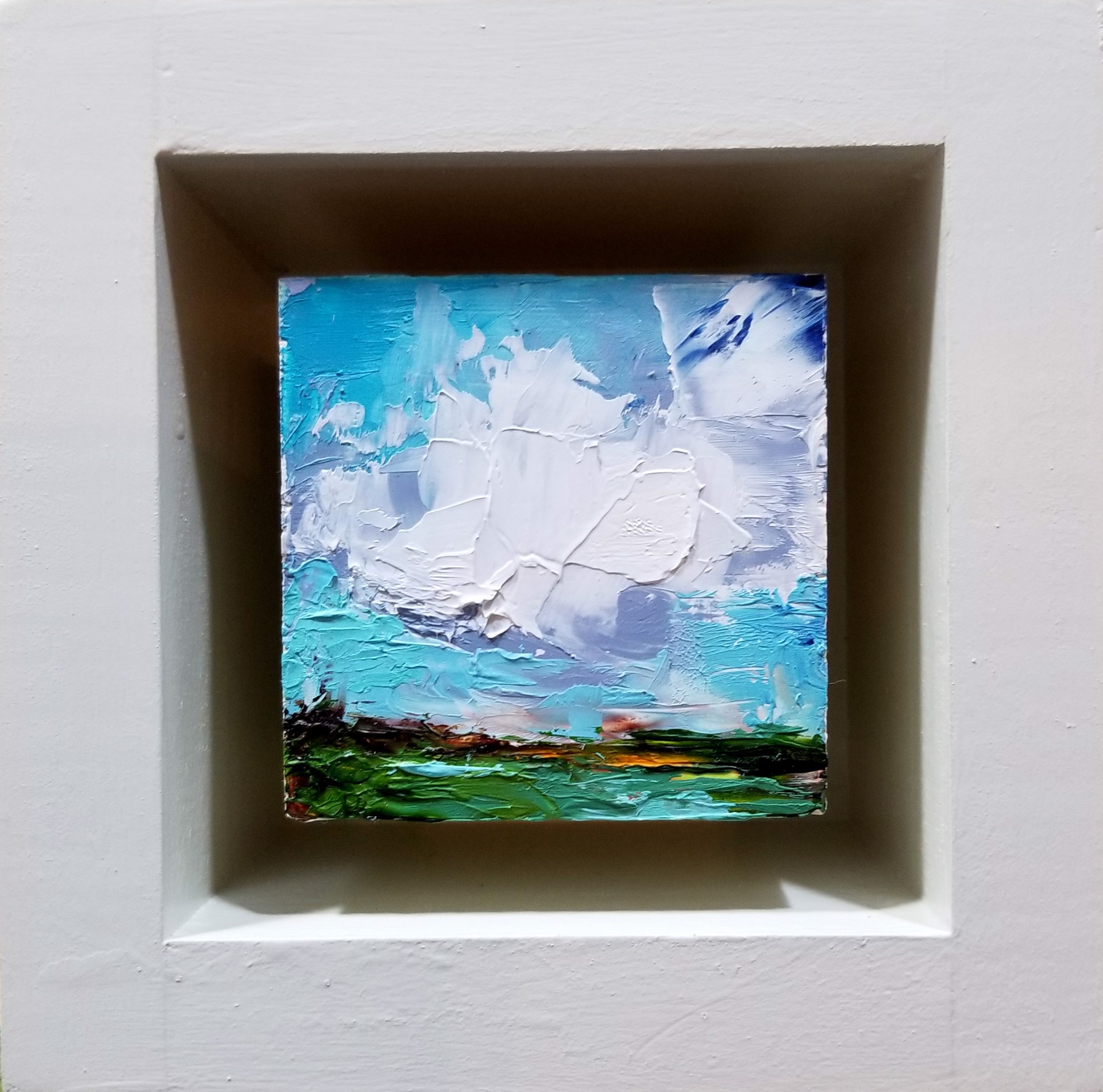 Four Seasons Block (2TD21) Framed 5 x 5 ins by Scott French