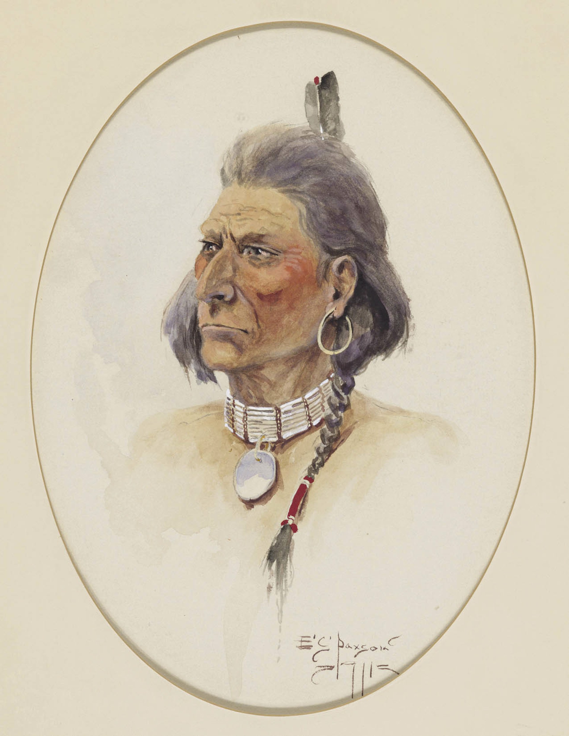 Indian Head by Edgar Samuel Paxson