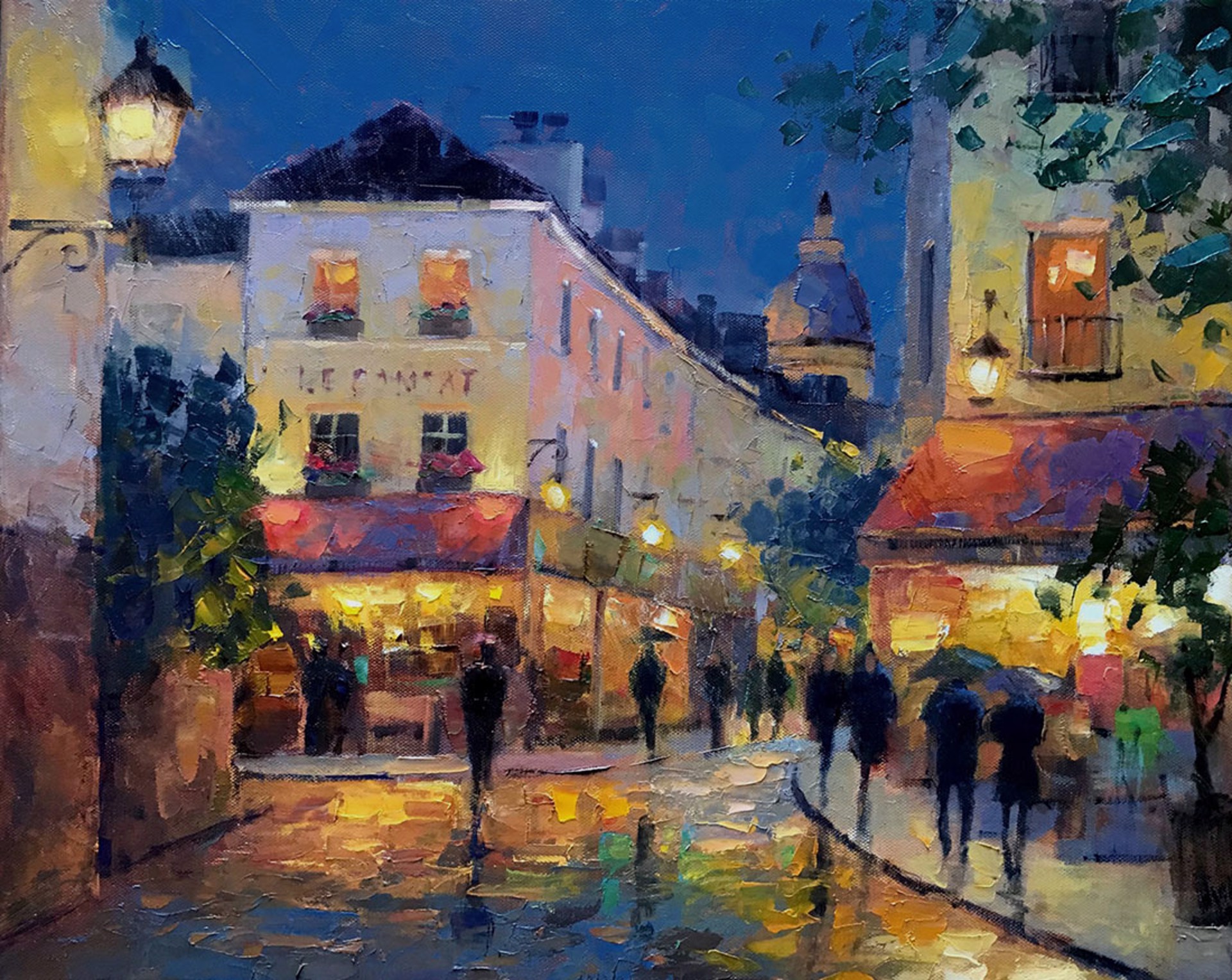 Rainy Streets in Montmartre by Perry Brown