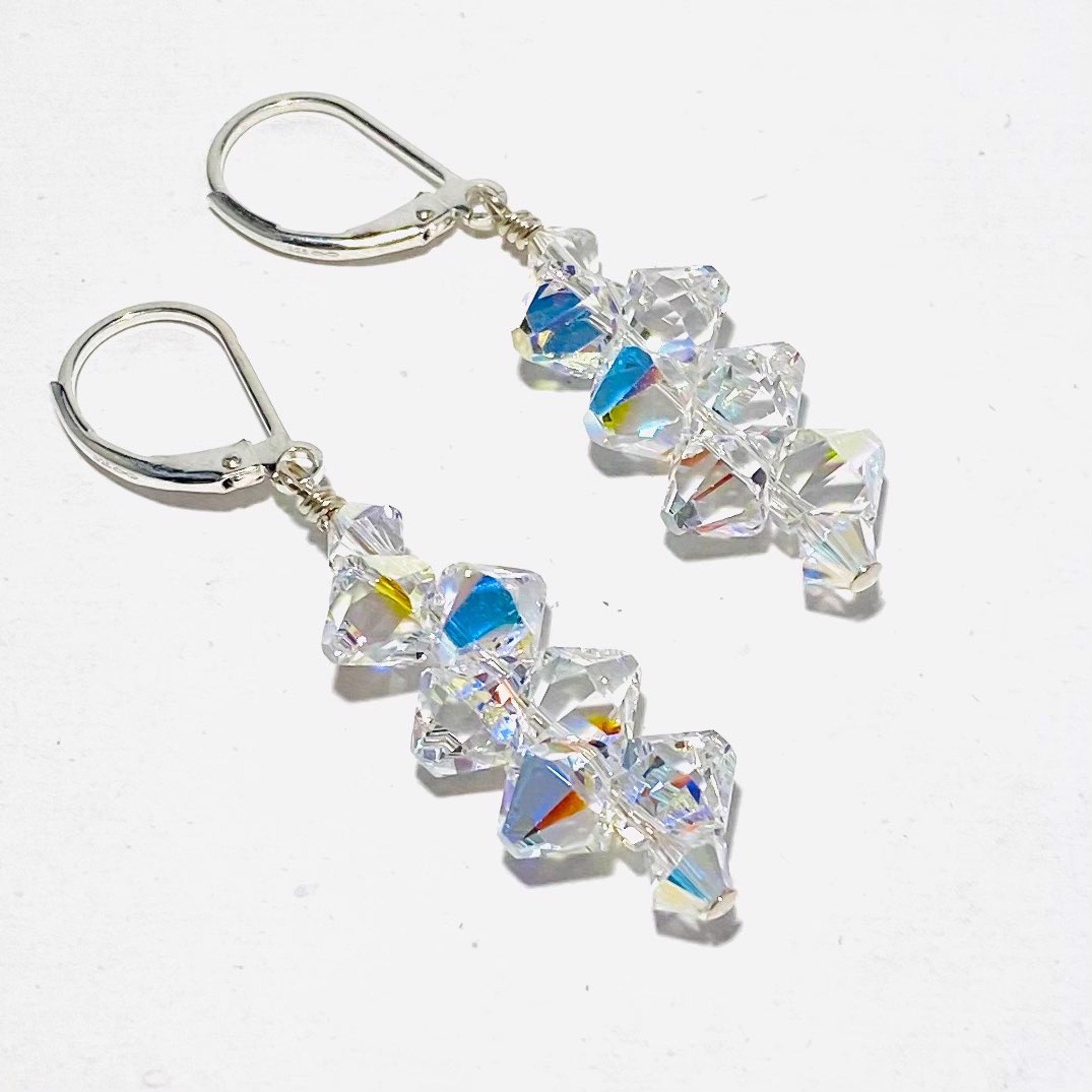 SHOSH22-74 Birthstone Earrings~April "Diamond" Clear Crystal by Shoshannah Weinisch