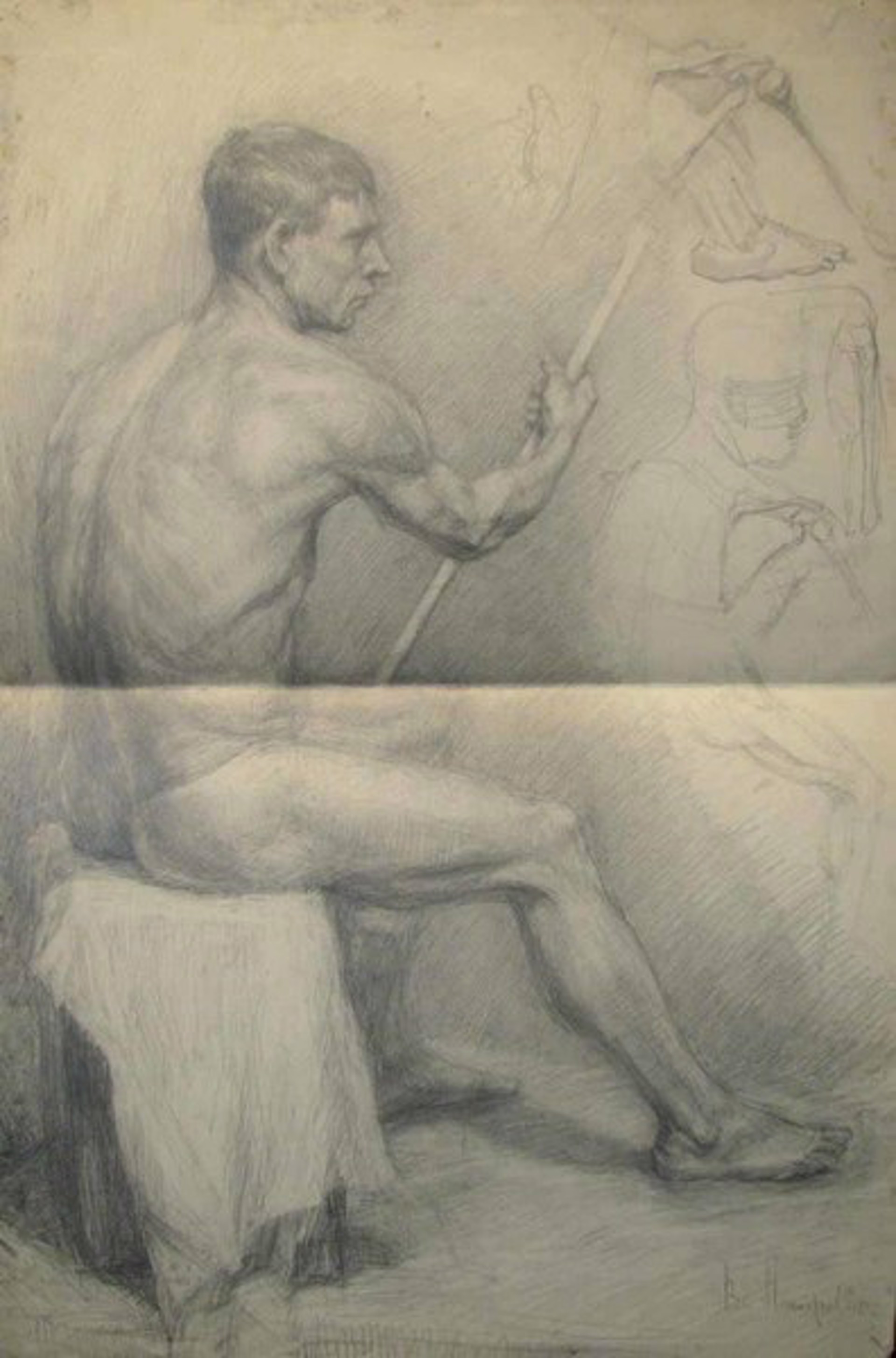 Seated Nude by Vladimir Nesterov