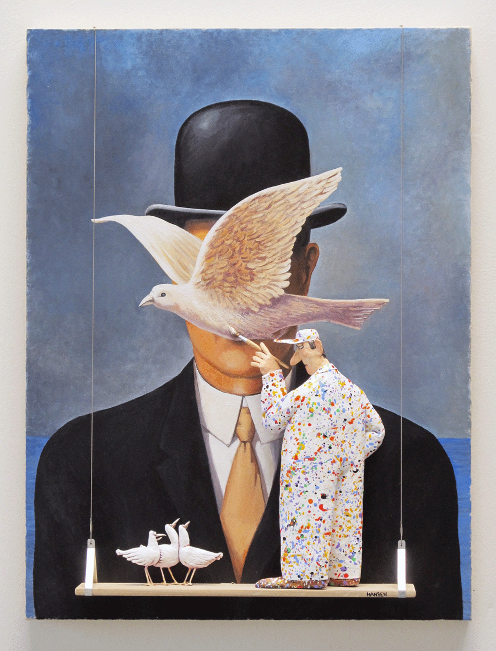 Man in a Bowler Hat (Magritte) by Stephen Hansen