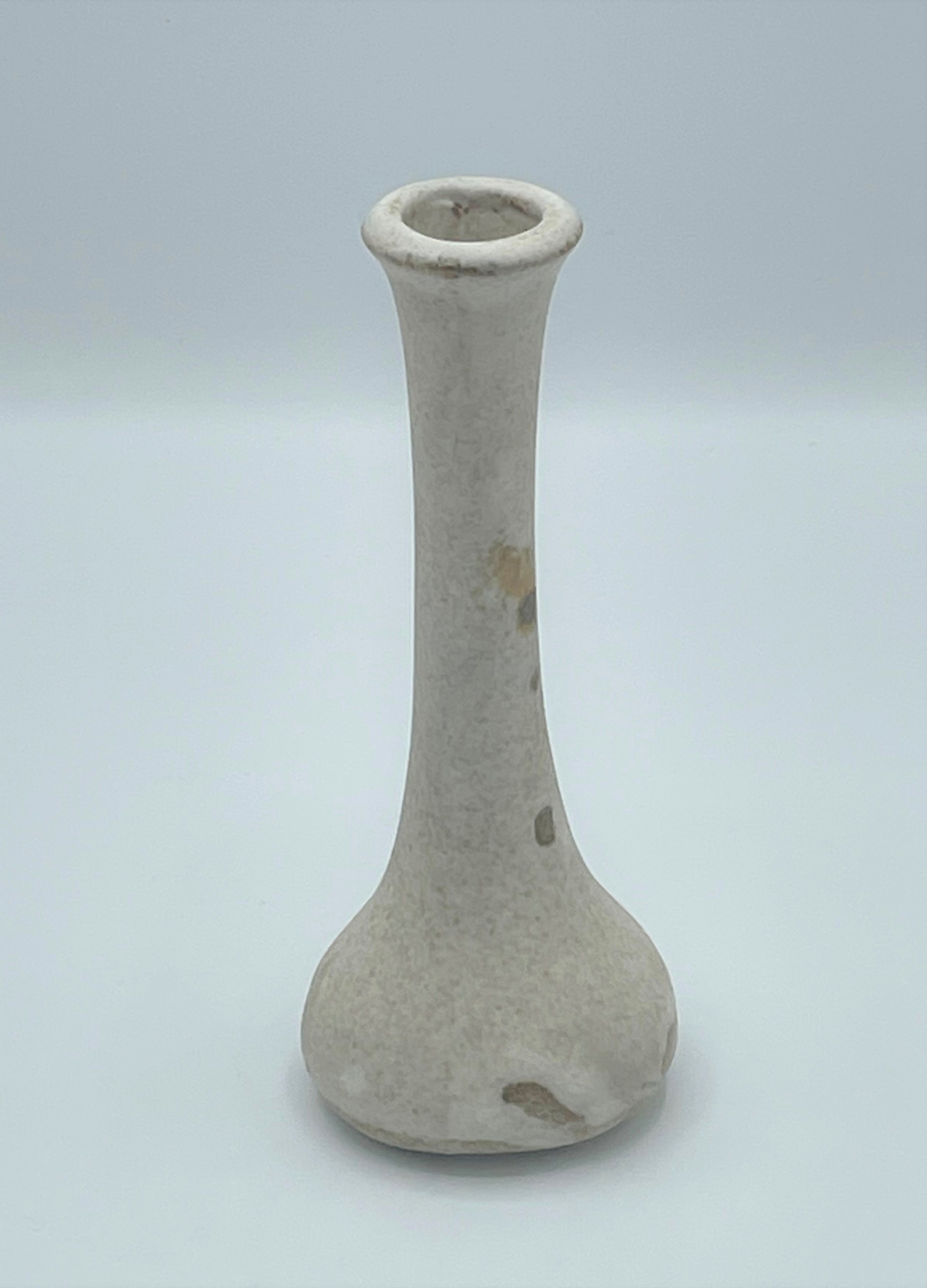 White Cotton Bud Vase by Satterfield Pottery