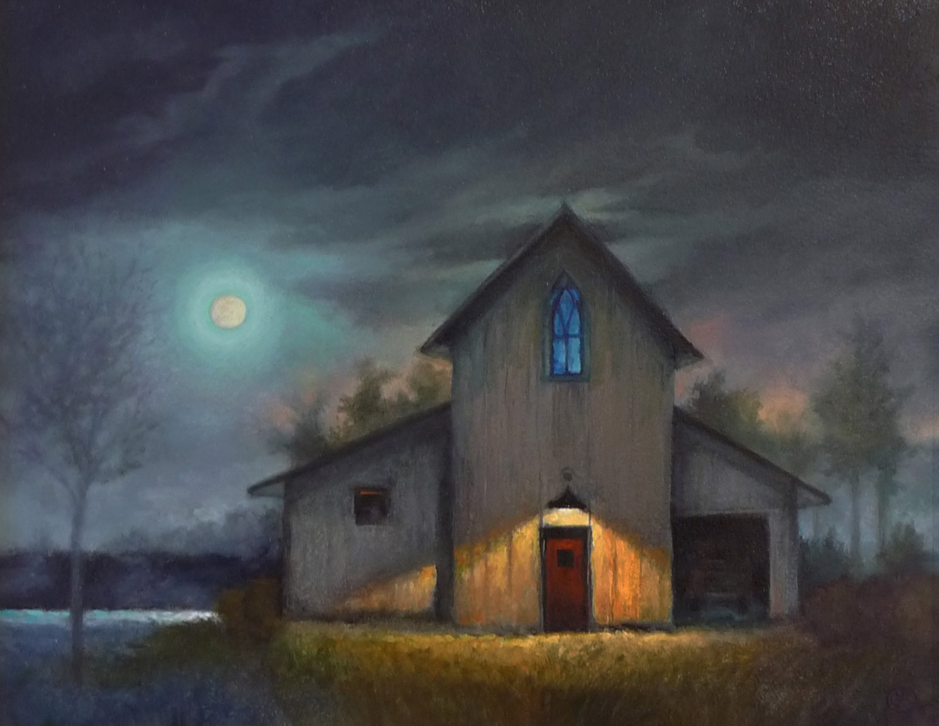 Blue Moon Indigo Gothic Light by Gregory Schulte