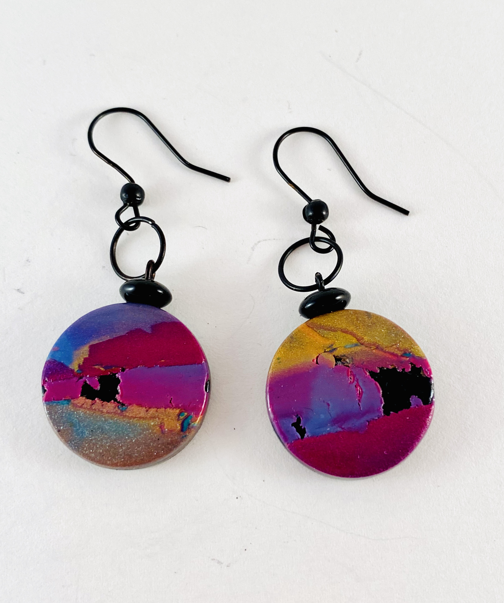 Shimmer Abstract Earrings 2i by Nancy Roth
