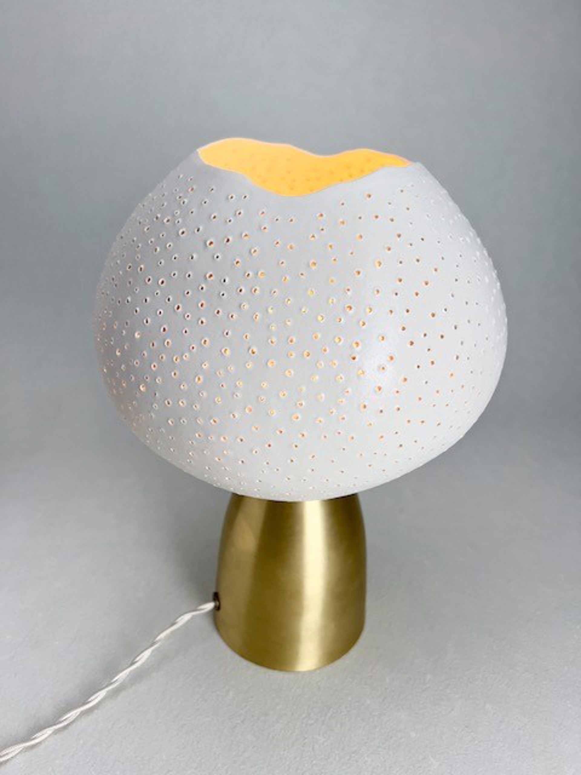 Medium Mod Dot White Lamp by Kate Tremel