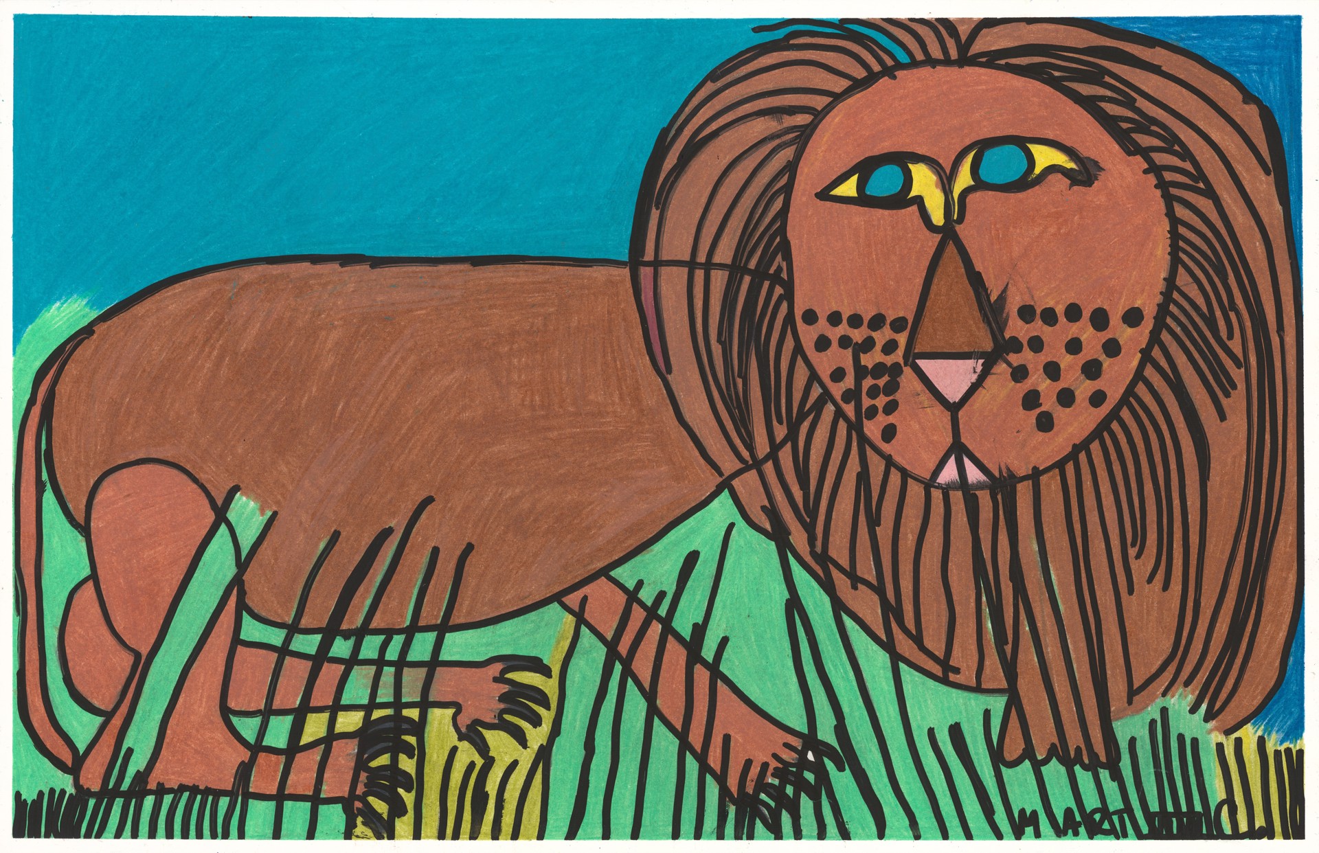Lion in the Jungle by Marti Clark