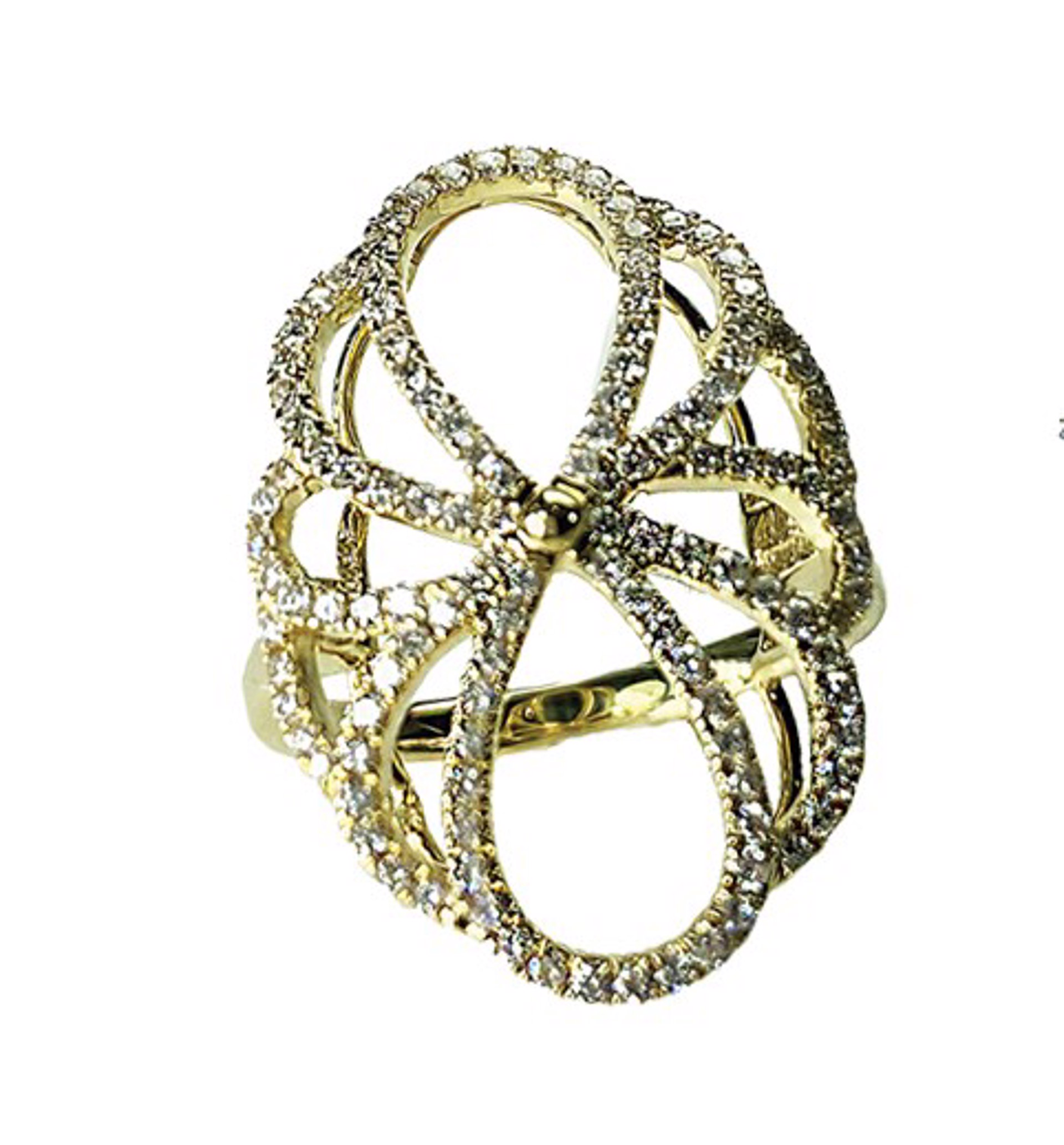14k gold ring with diamonds .59ctw by Melinda Lawton Jewelry