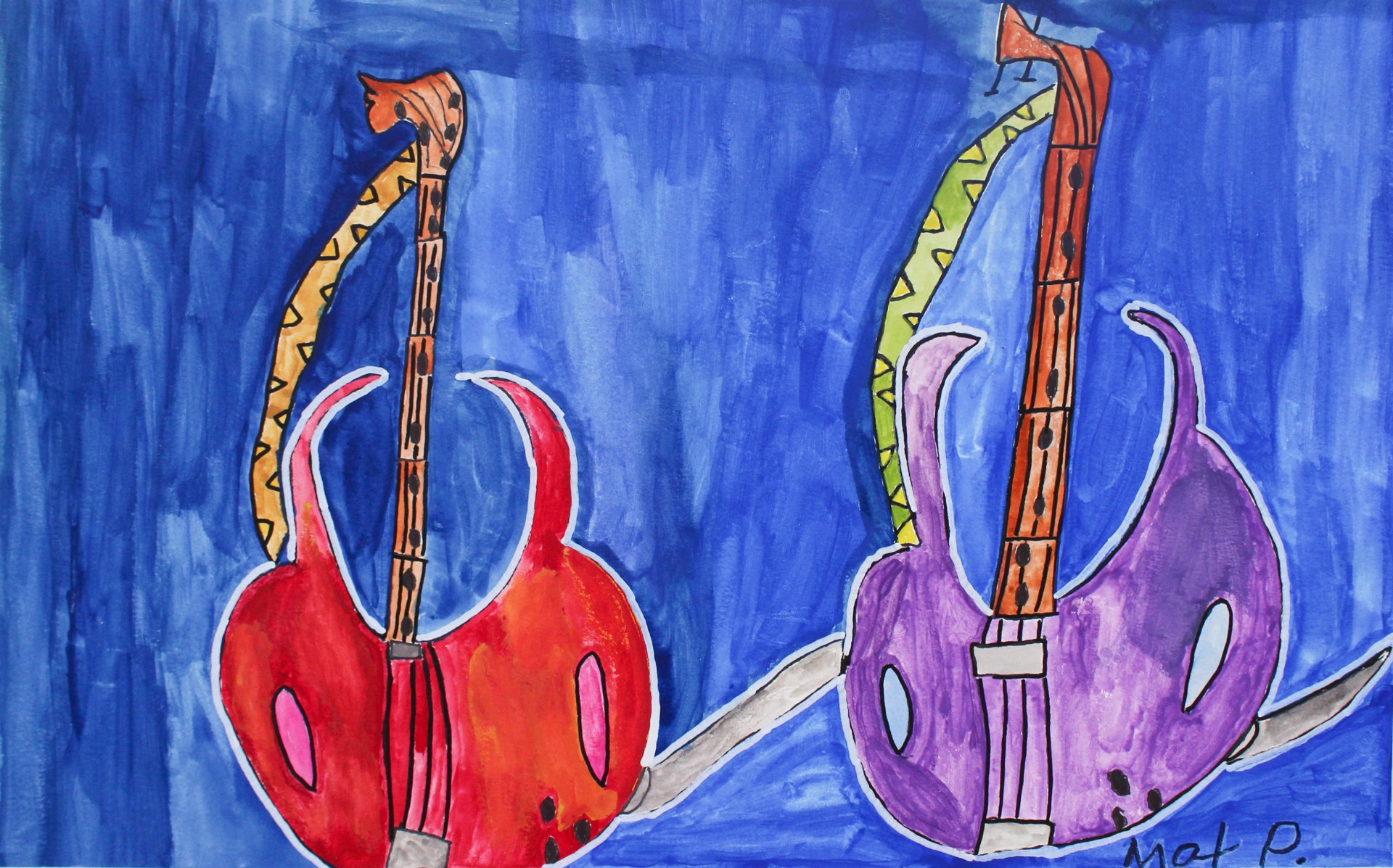 Blue Guitars by Max Poznerzon