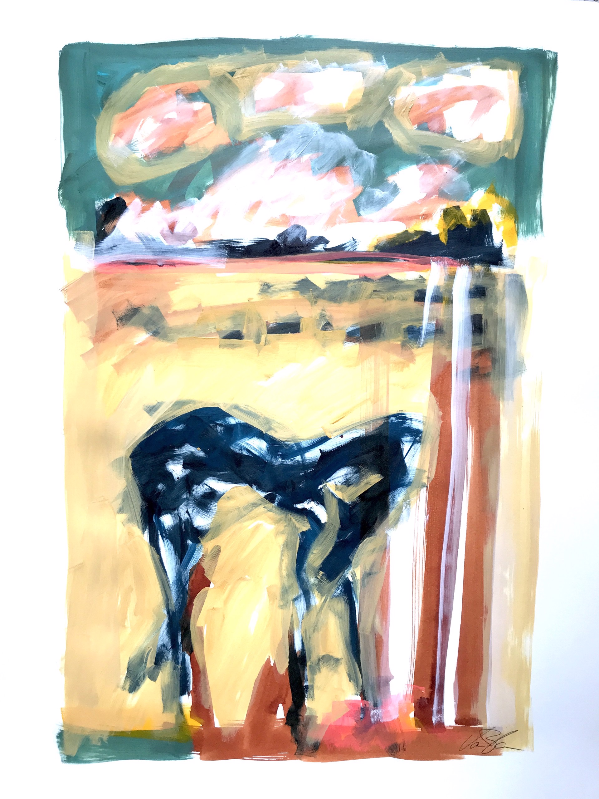 Horses turning head by Rachael Van Dyke