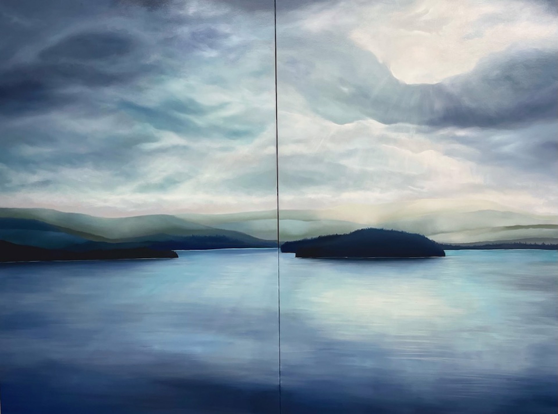 The Sun Silently Shines - Diptych by Corrinne Wolcoski